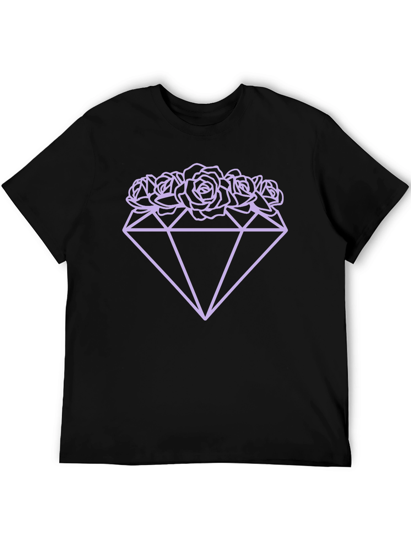 Black Diamond Roses Black T-Shirt view 5