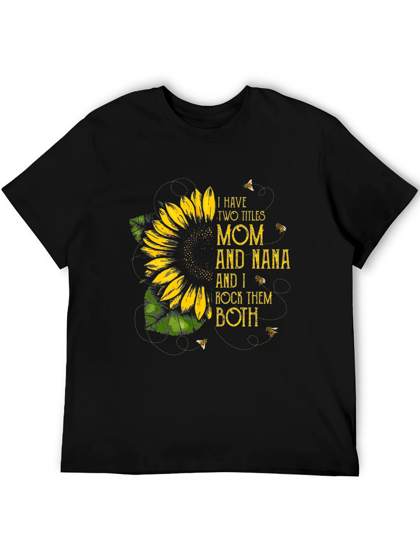 Black Mom and Nana Sunflower Graphic Tee view 5
