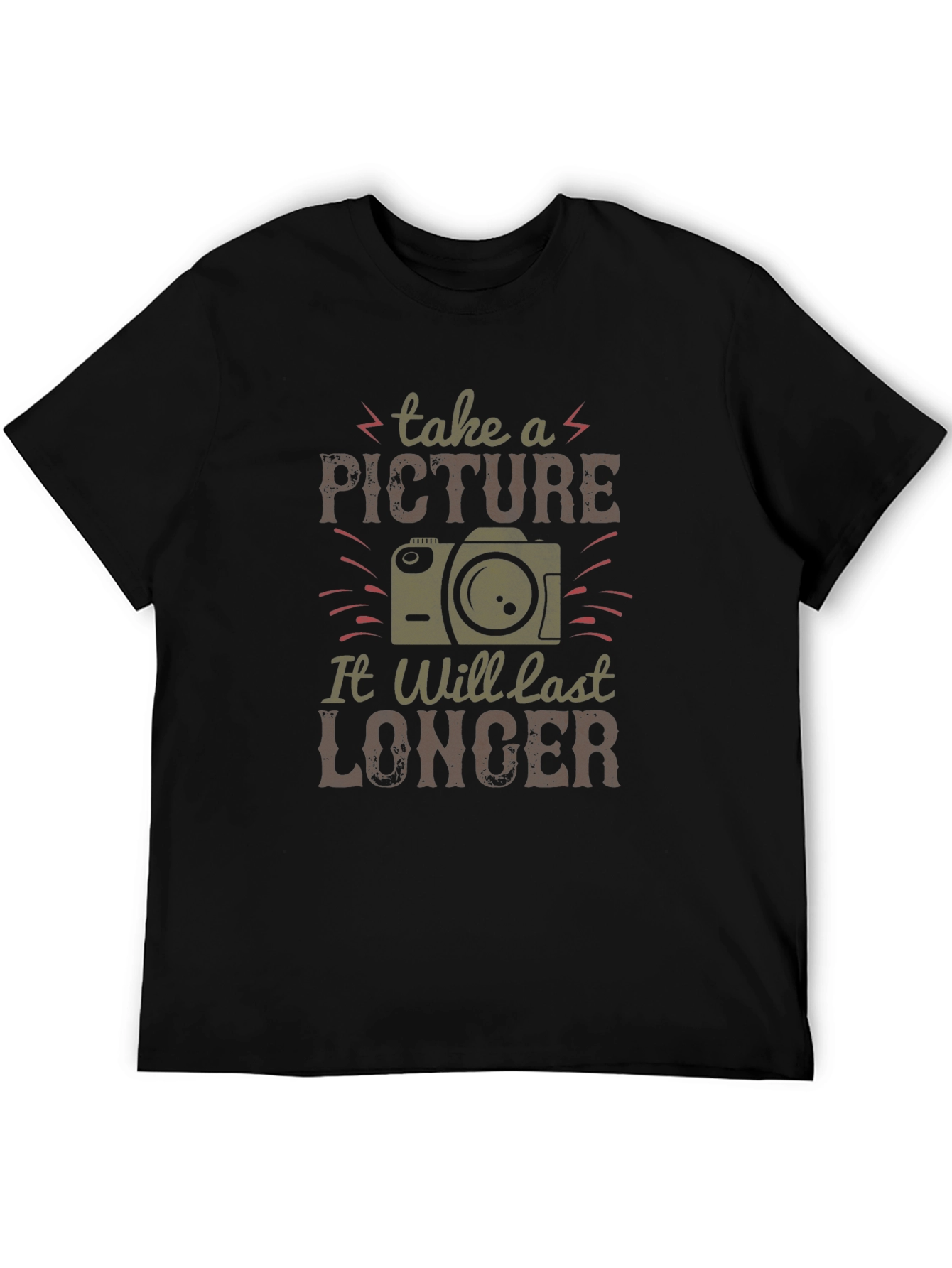 Black Take a Picture T-Shirt - Camera Graphic Tee view 5