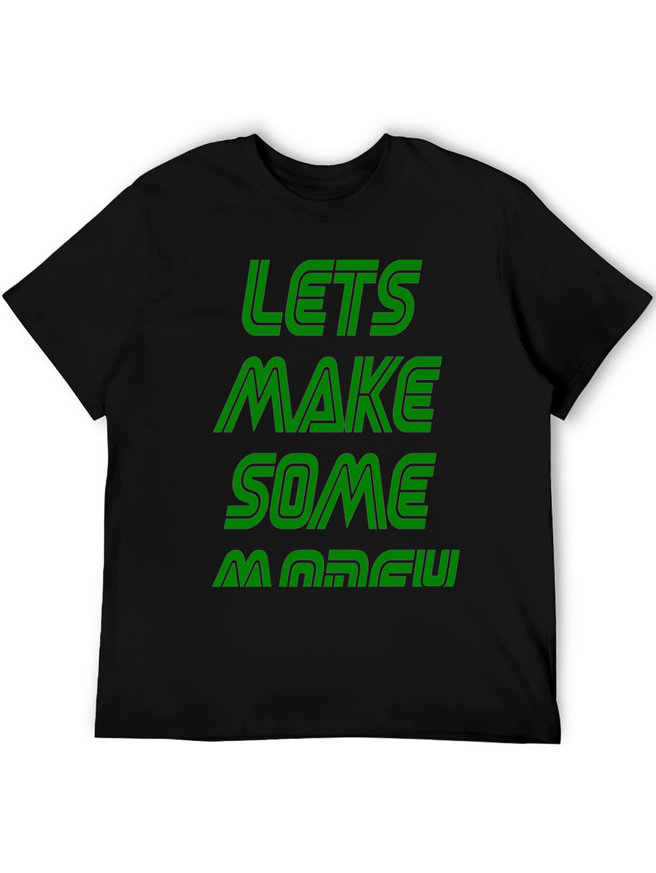 Black Let's Make Some Money Graphic Tee view 5