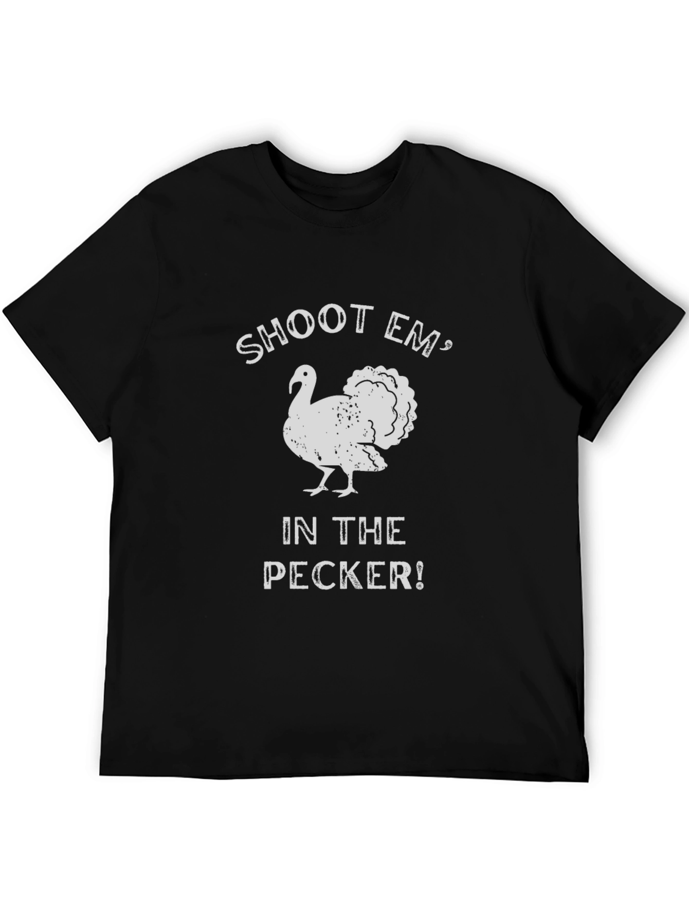 Black Shoot Em' Turkey Humor Graphic Tee view 5