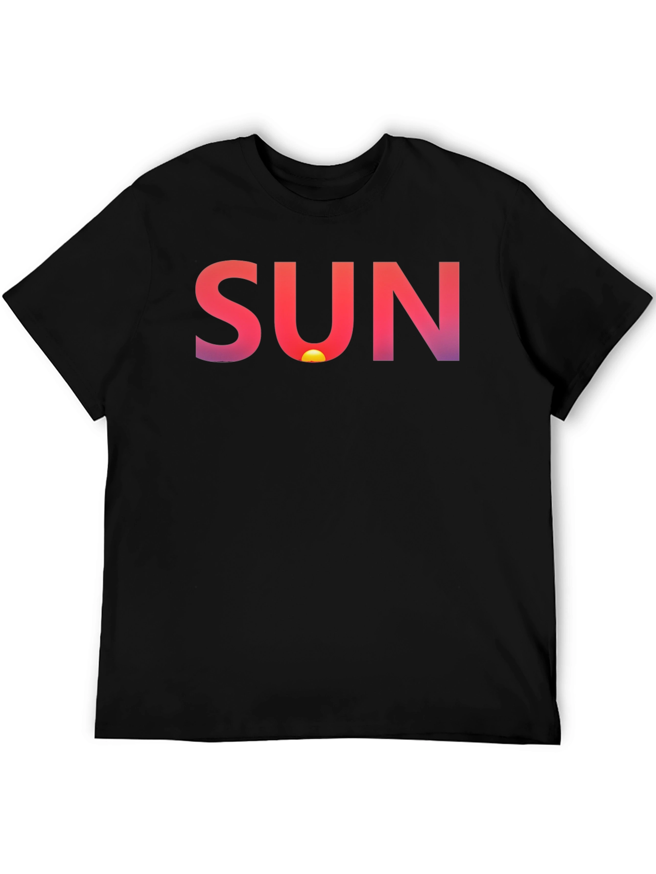 Black Sunset Graphic Tee - Soft Cotton Blend, Casual Style view 5