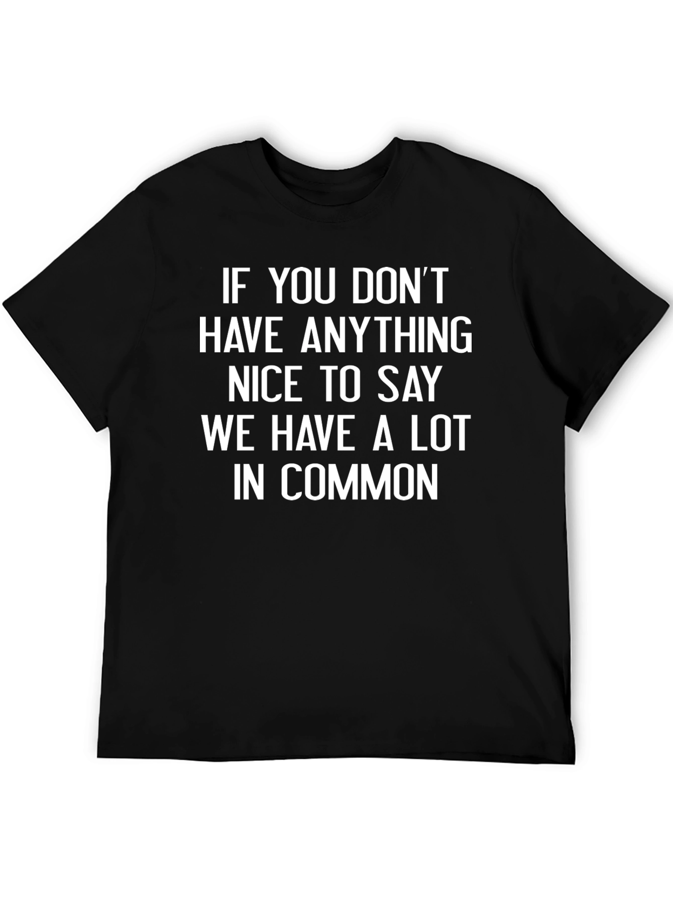 Black Funny Sarcastic T-Shirt - If You Don't Have Anything Nice... view 5