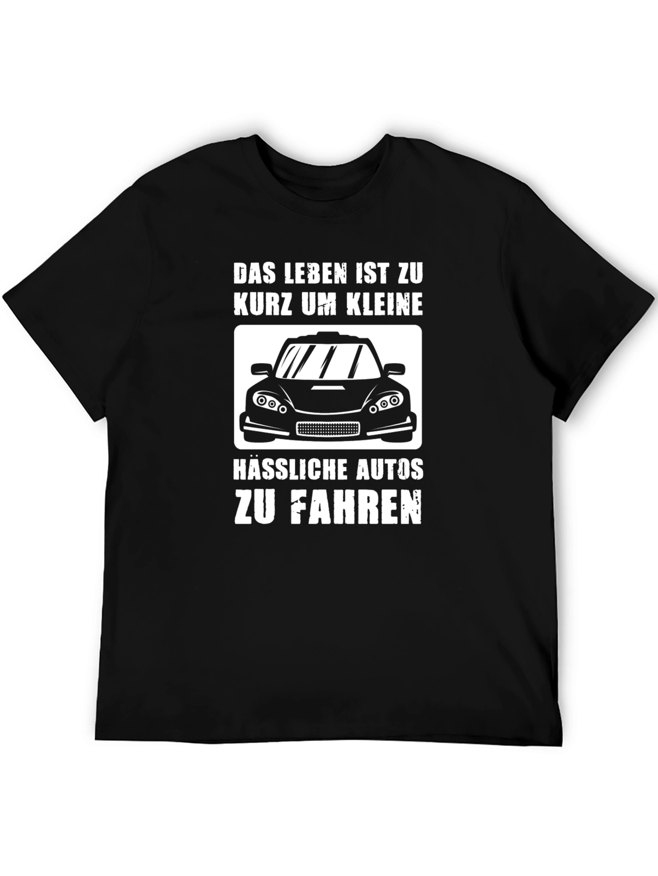 Black Das Leben Ist Zu Kurz T-Shirt view 5