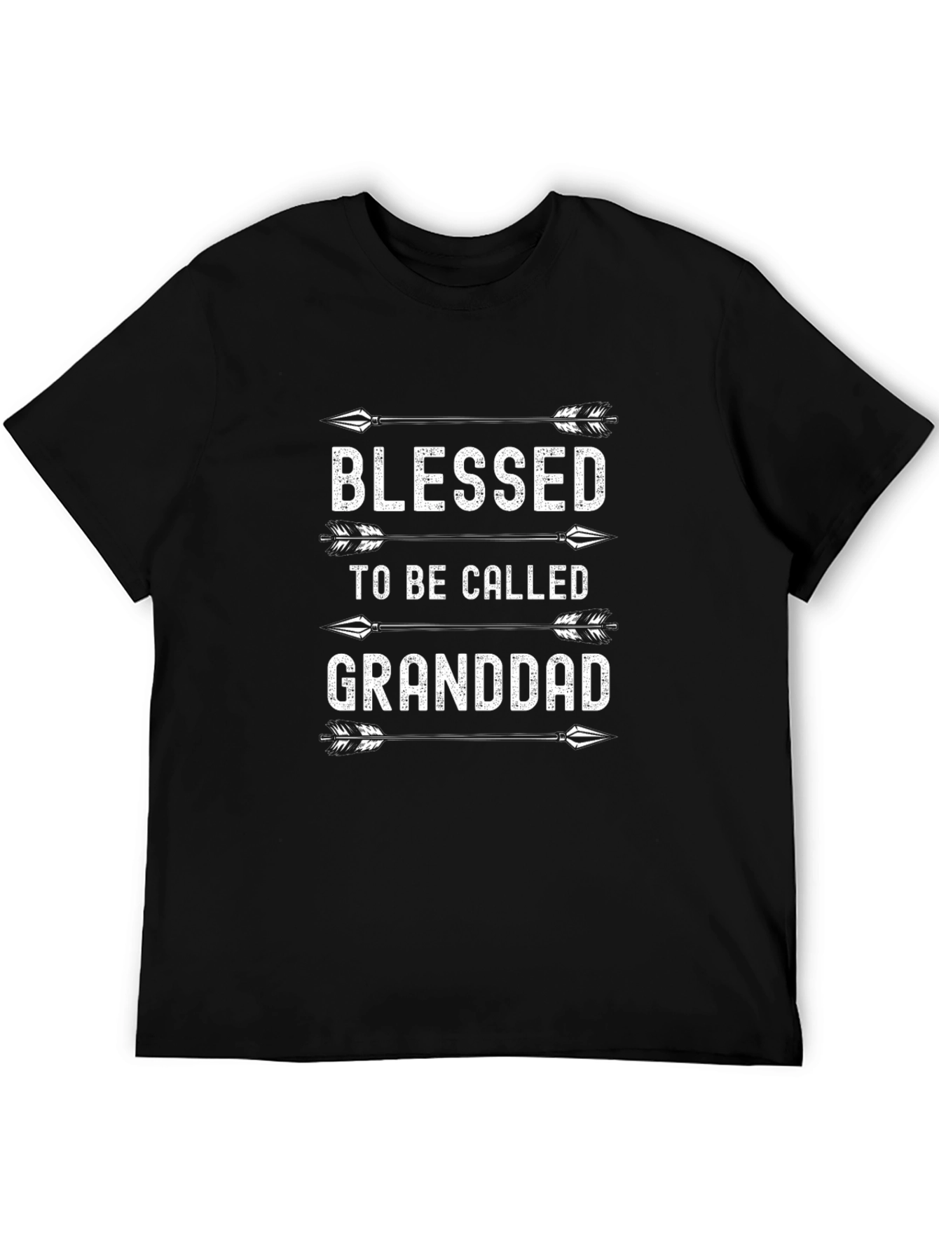 Black Blessed Granddad Tee - Arrow Design view 5