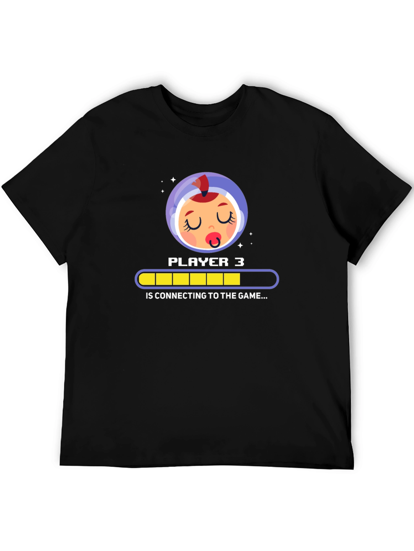 Black Player 3 Baby Gamer T-Shirt - Connecting... view 5