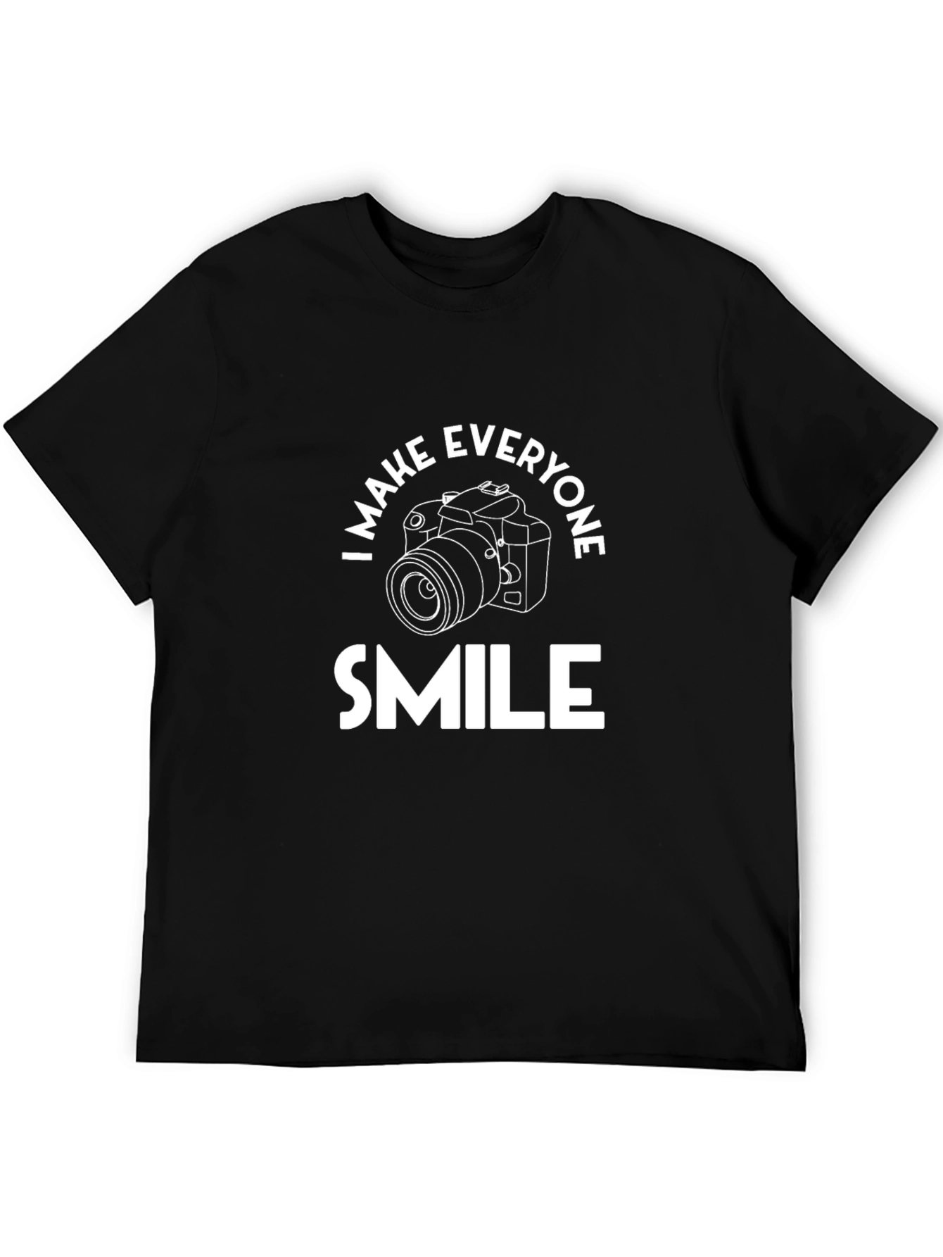 Black I Make Everyone Smile Graphic Tee - Photographer T-Shirt view 5