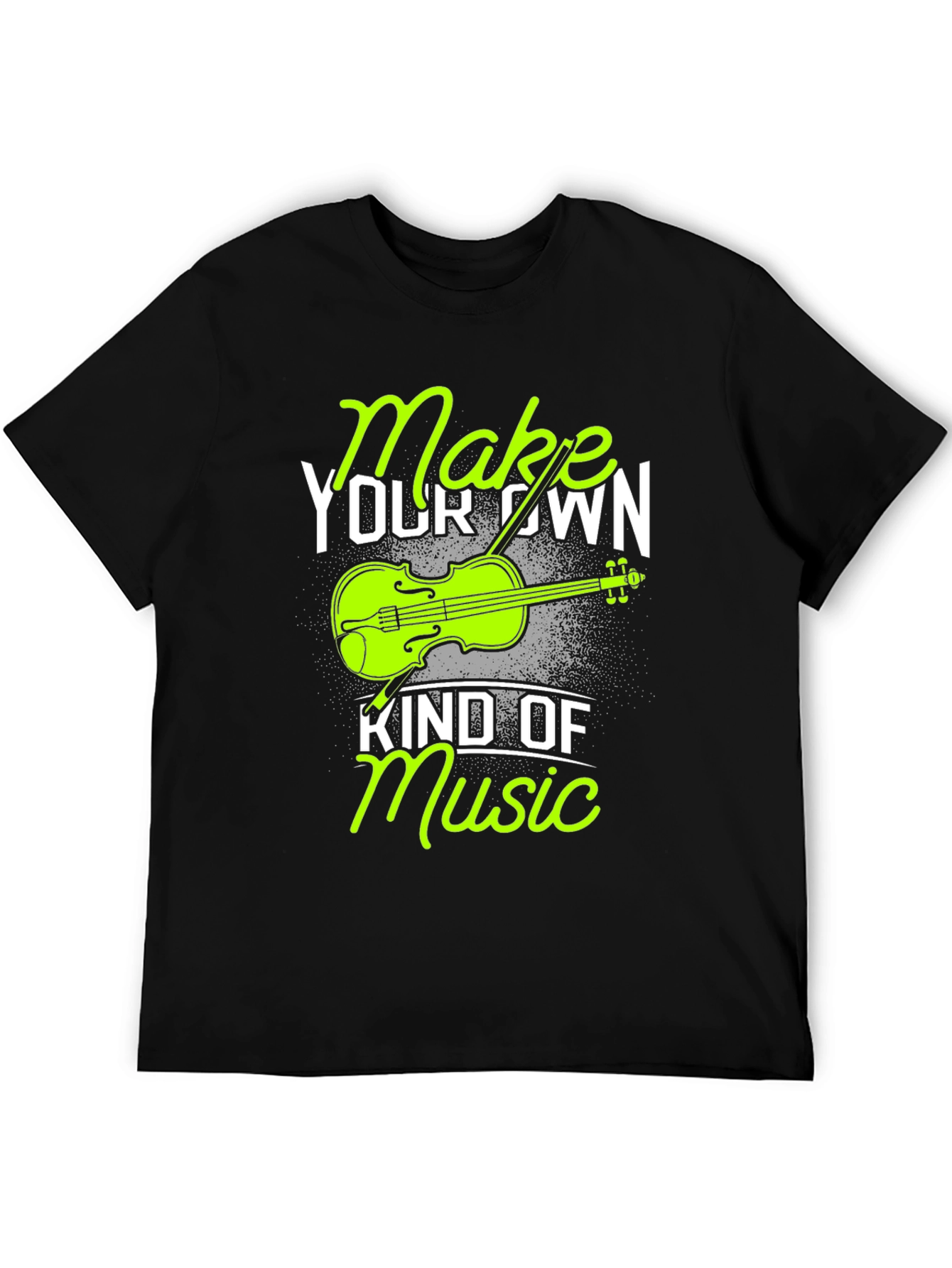 Black Make Your Own Kind of Music T-Shirt - Violin Graphic Tee view 5