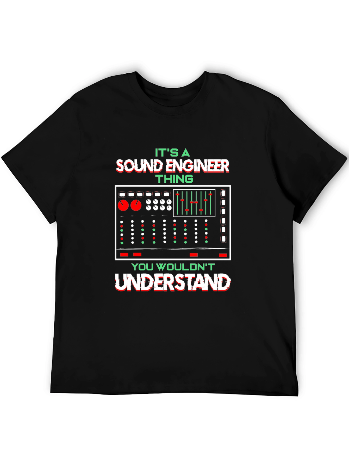 Black Sound Engineer Thing Graphic Tee view 5