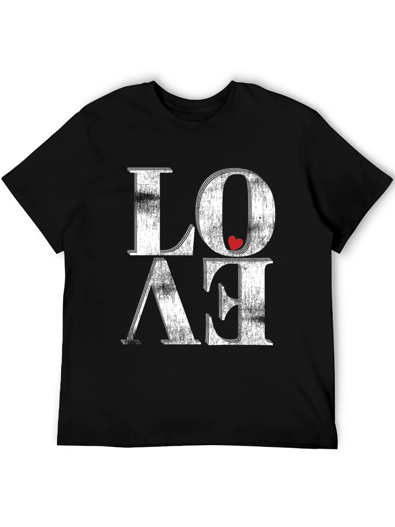 Black Love Graphic Tee - Distressed Print view 5