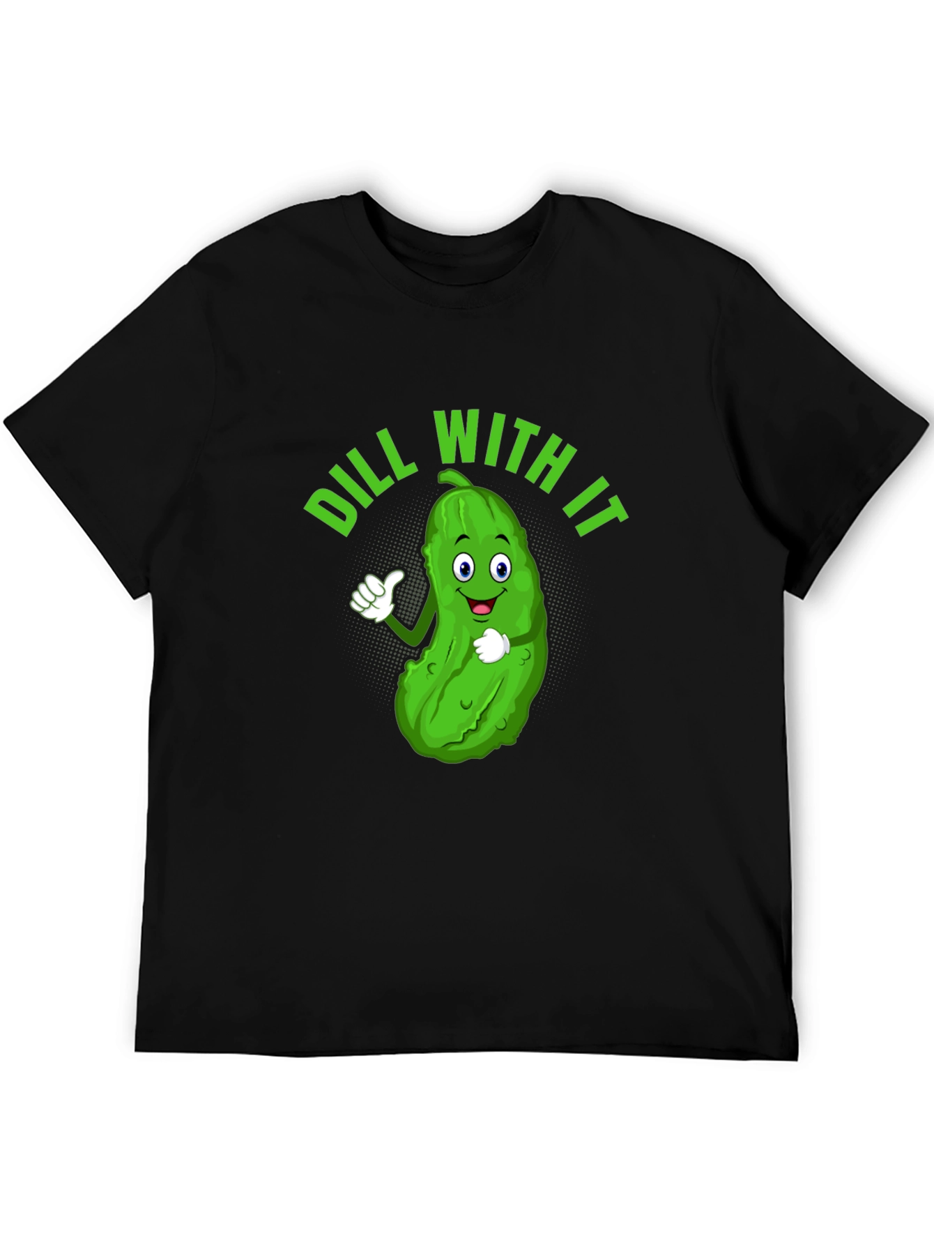 Black Dill With It Funny Pickle Graphic Tee view 5