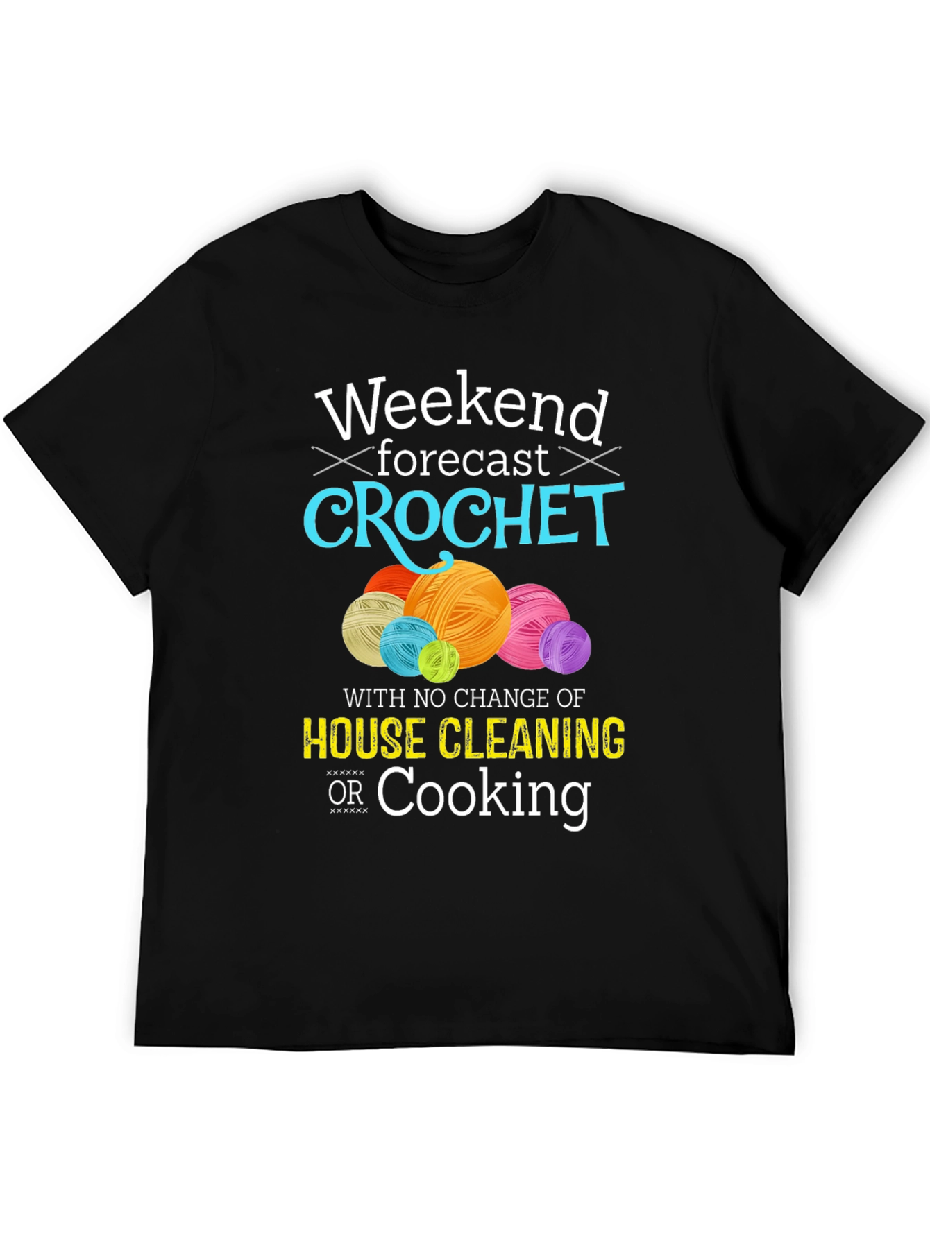 Black Weekend Crochet T-Shirt - No Cleaning or Cooking view 5