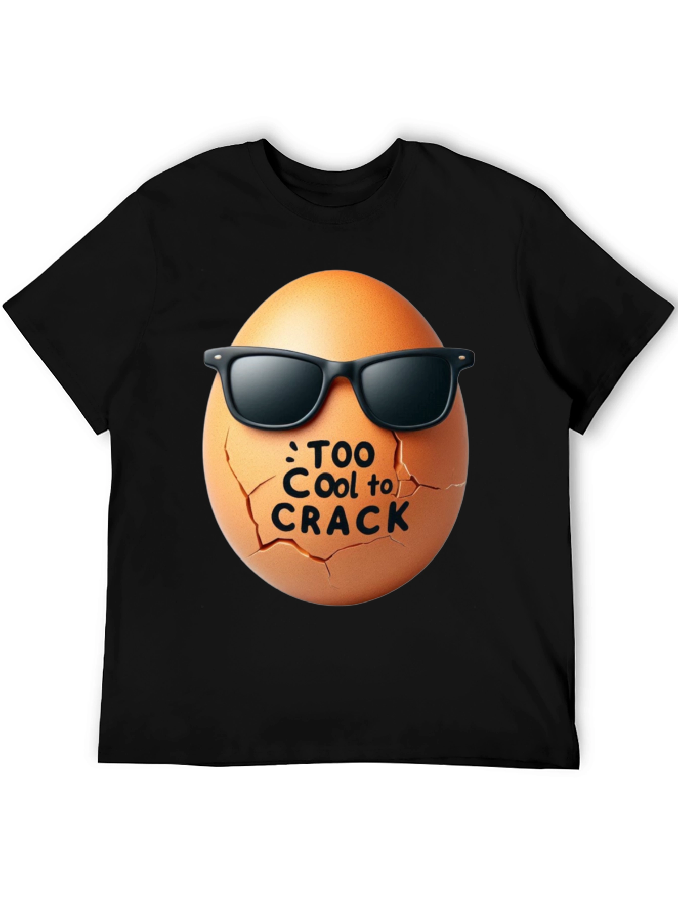Black Cool Egg Graphic Tee - Too Cool to Crack view 5