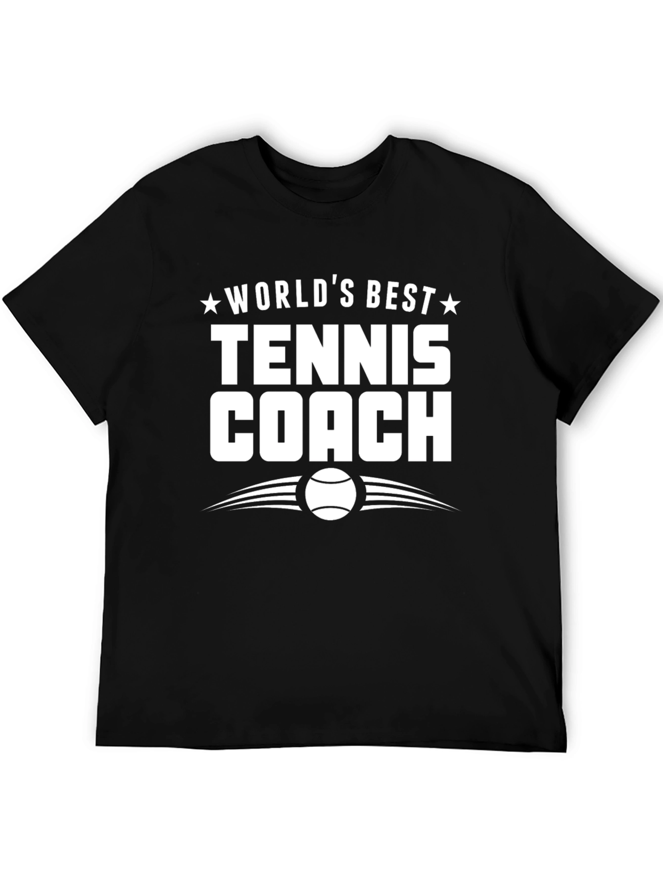Black World's Best Tennis Coach T-Shirt view 5