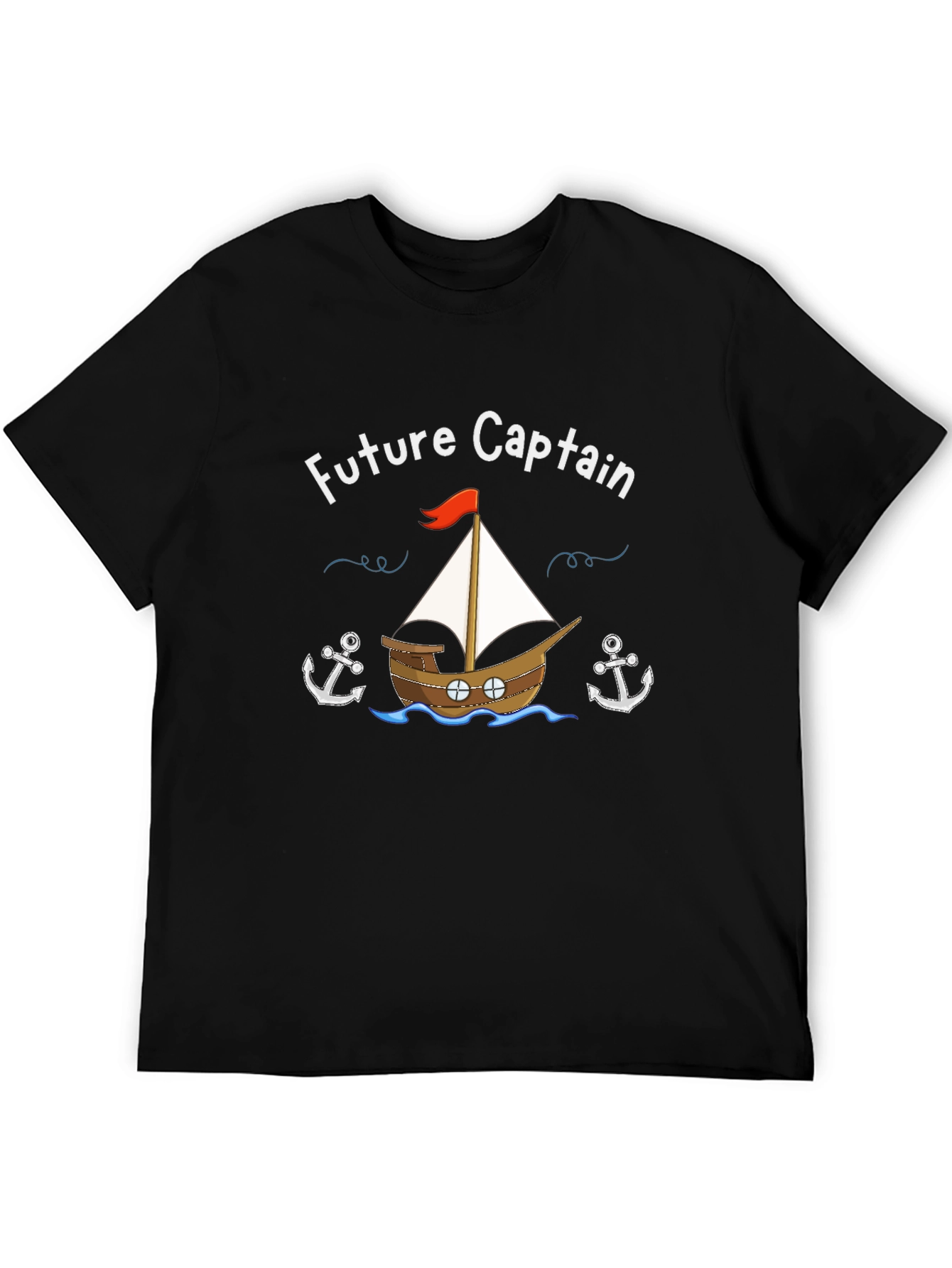 Black Future Captain T-Shirt: Nautical Adventure Awaits view 5