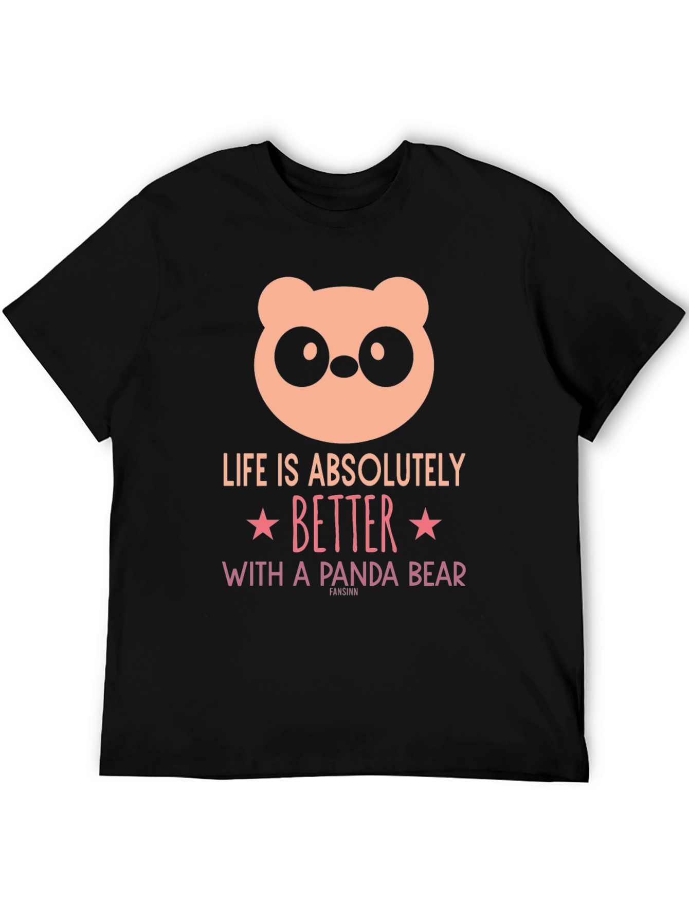 Black Panda Bear Graphic Tee - Life is Better view 5