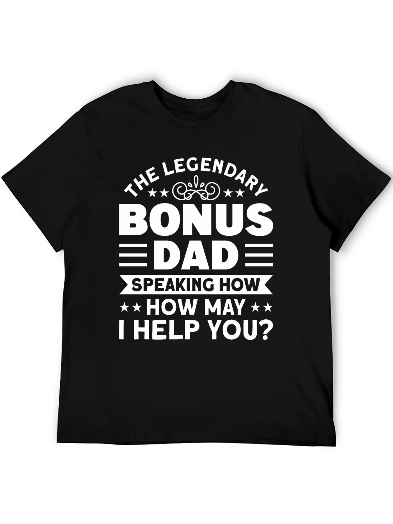 Black Legendary Bonus Dad T-Shirt view 5