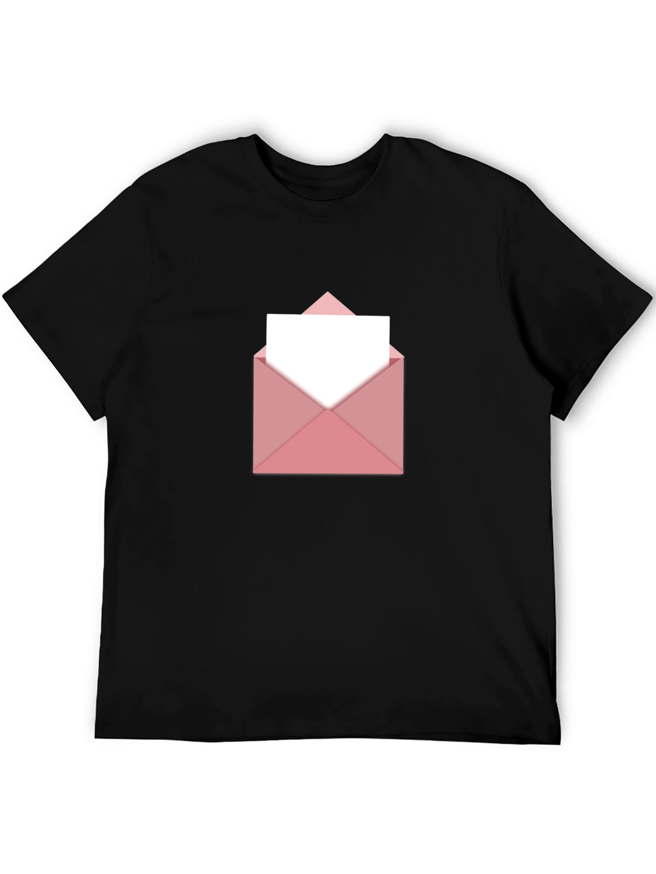 Black Pink Envelope Graphic T-Shirt - Trendy & Stylish view 5