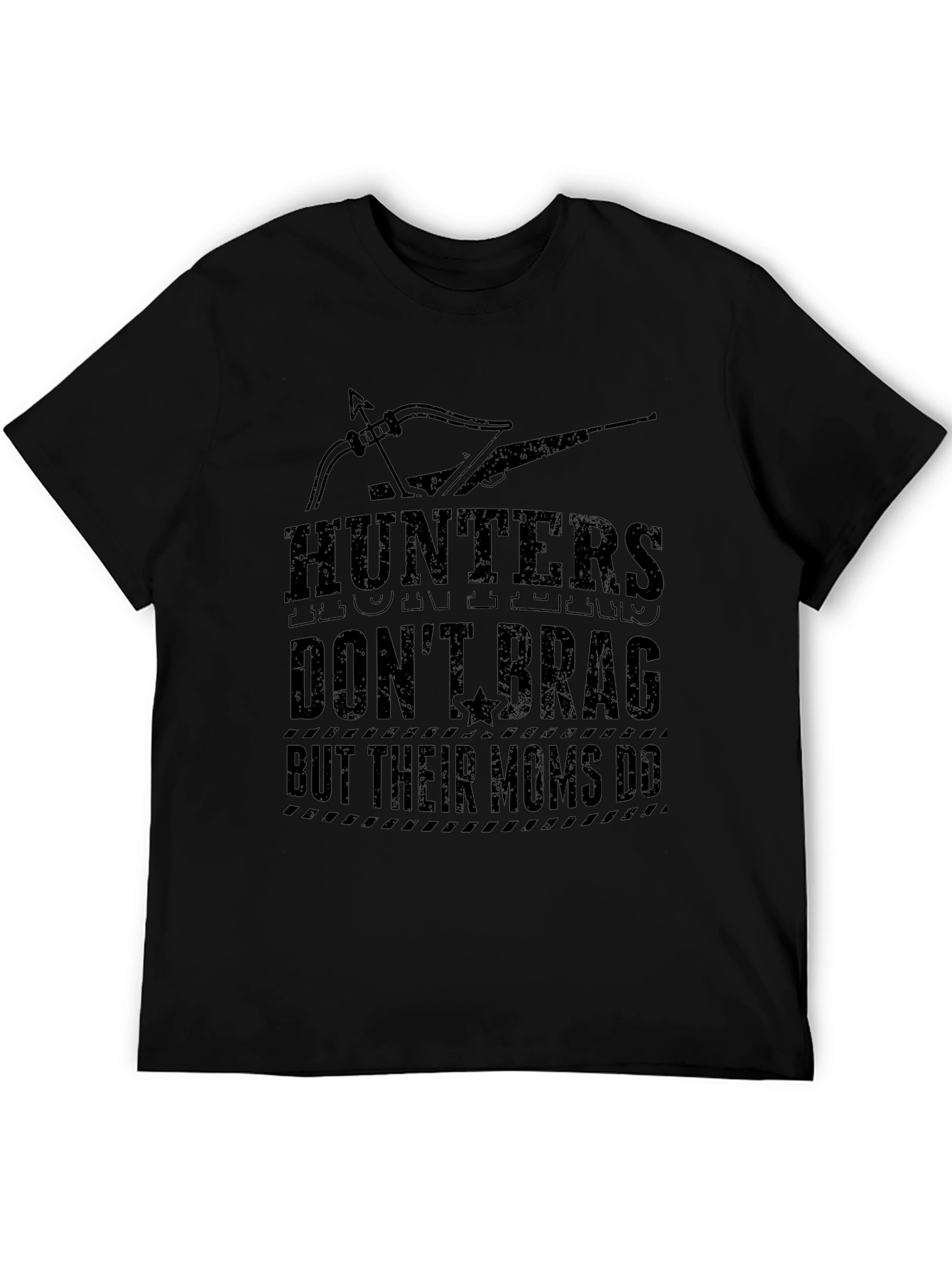 Black Hunters Don't Brag Graphic Tee view 5