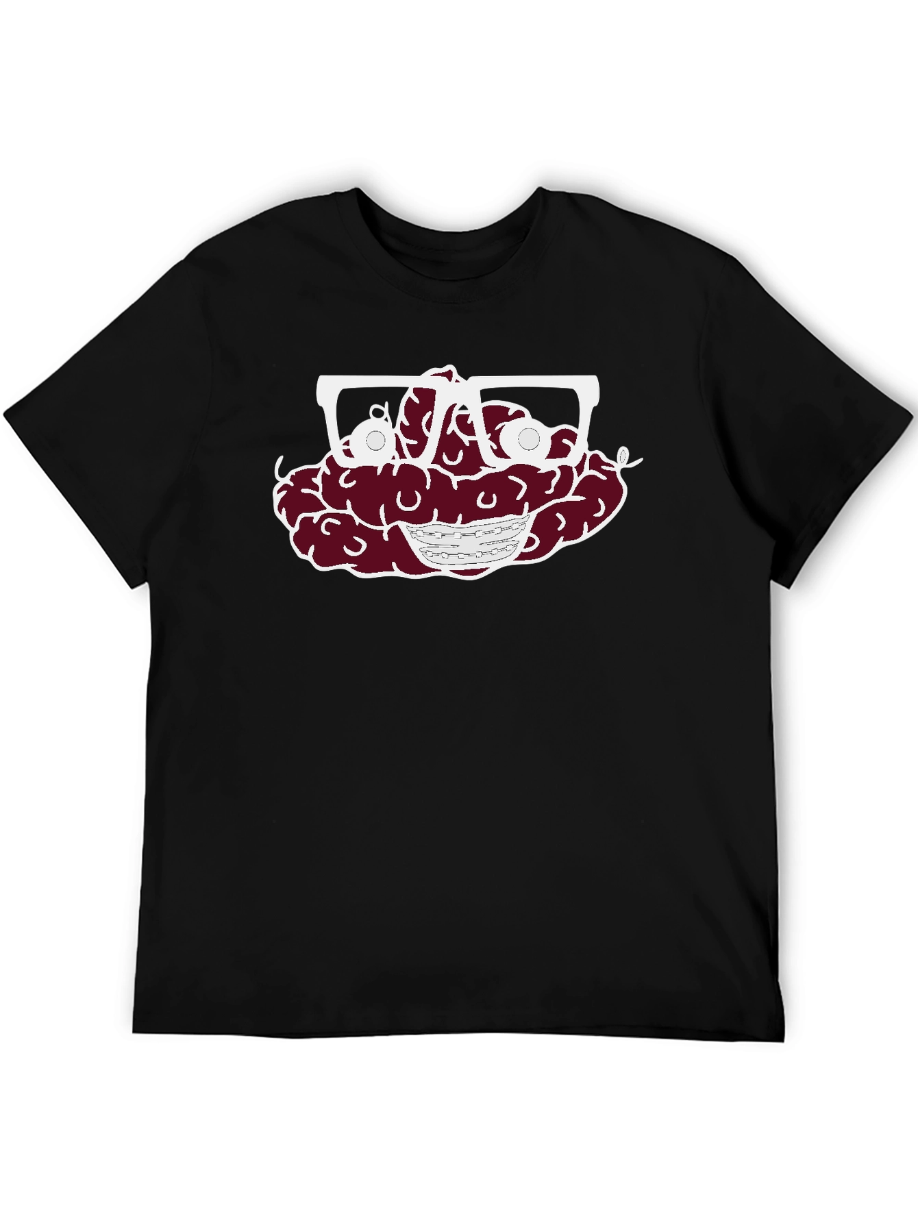 Black Brain with Glasses Graphic Tee - Unisex T-Shirt view 5