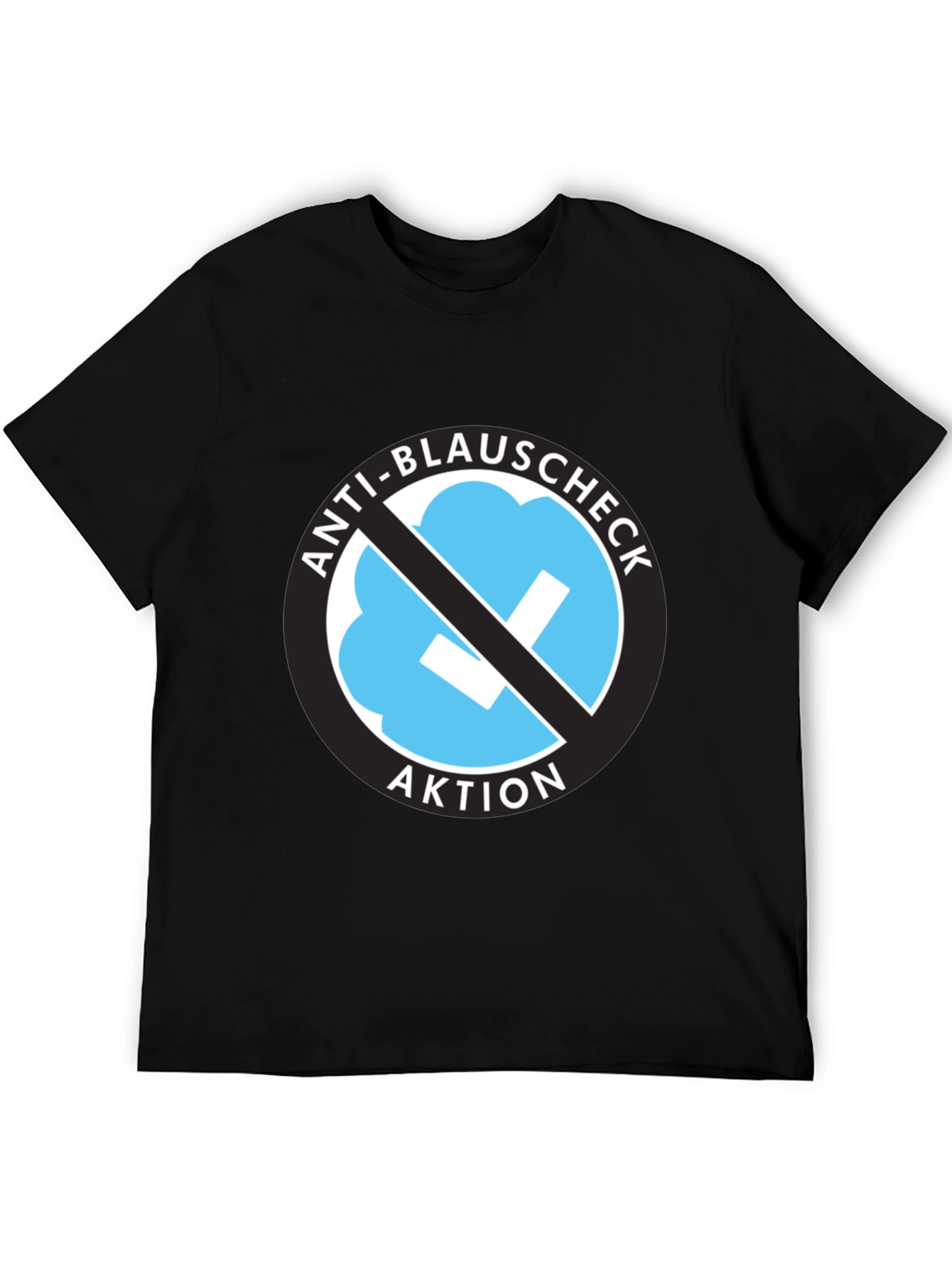Black Anti-Blauschcheck T-Shirt view 5