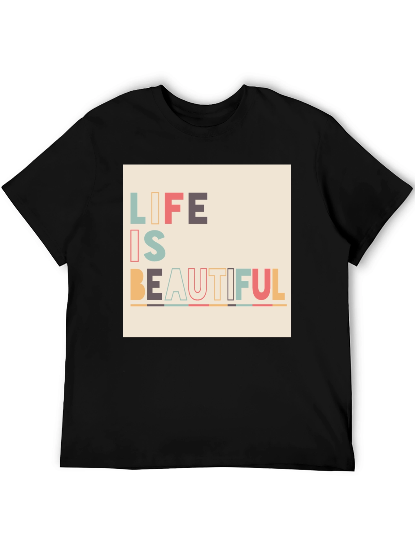 Black Life is Beautiful Graphic Tee - Black view 5