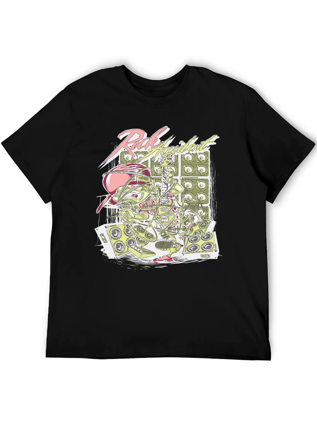 Black Rock Accident T-Shirt - Bold Graphic Tee view 5