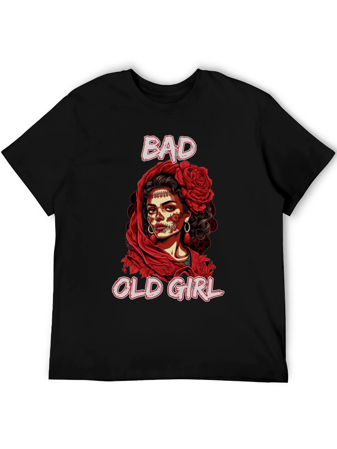 Black Bad Old Girl Graphic Tee view 5