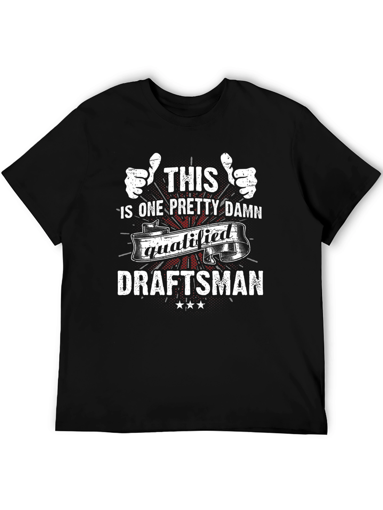 Black Qualified Draftsman Graphic T-Shirt view 5