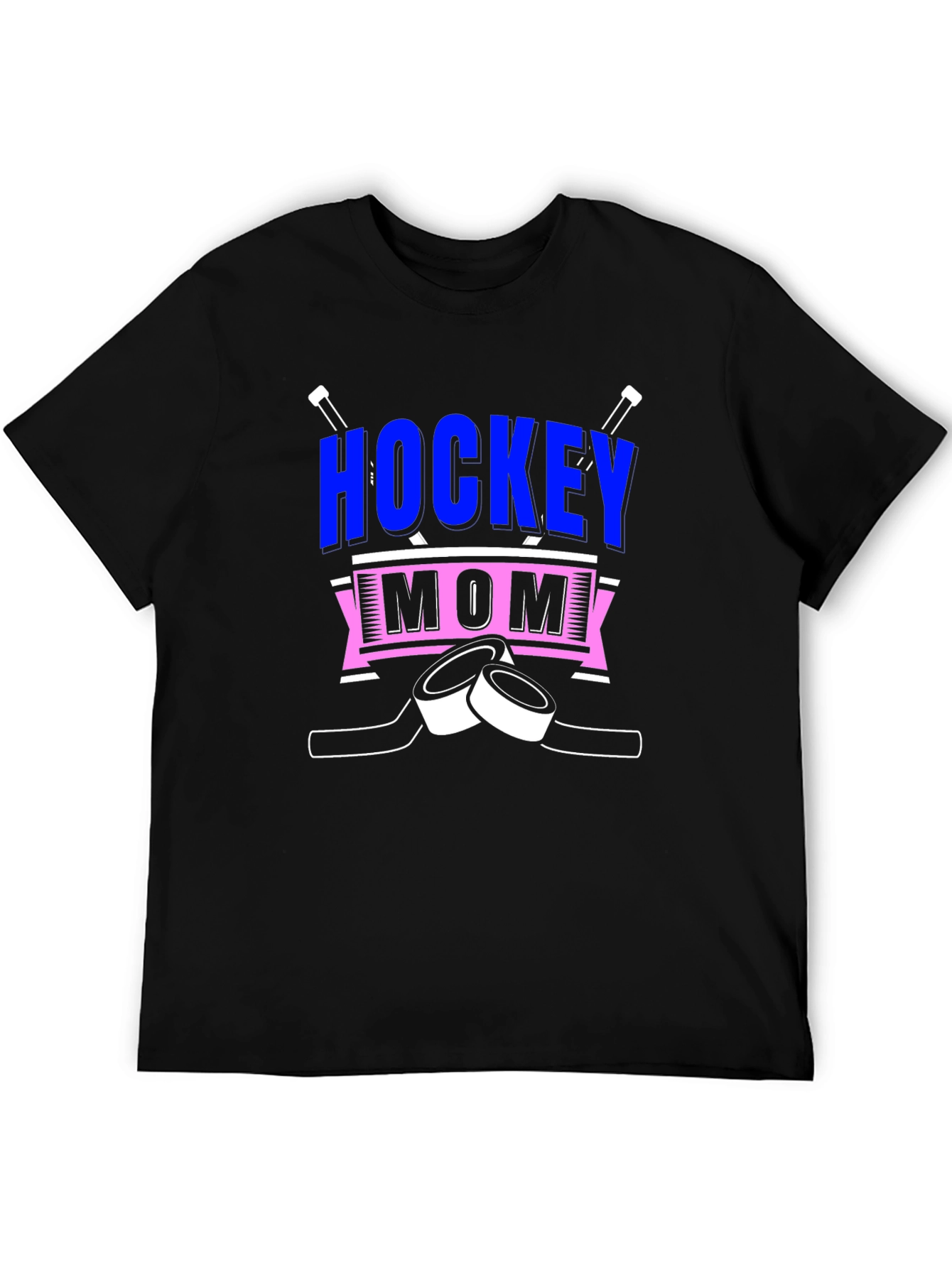 Black Hockey Mom Graphic Tee view 5