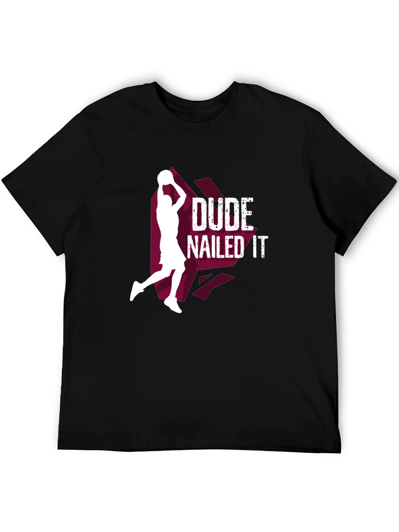 Black Dude Nailed It T-Shirt - Basketball Graphic Tee view 5