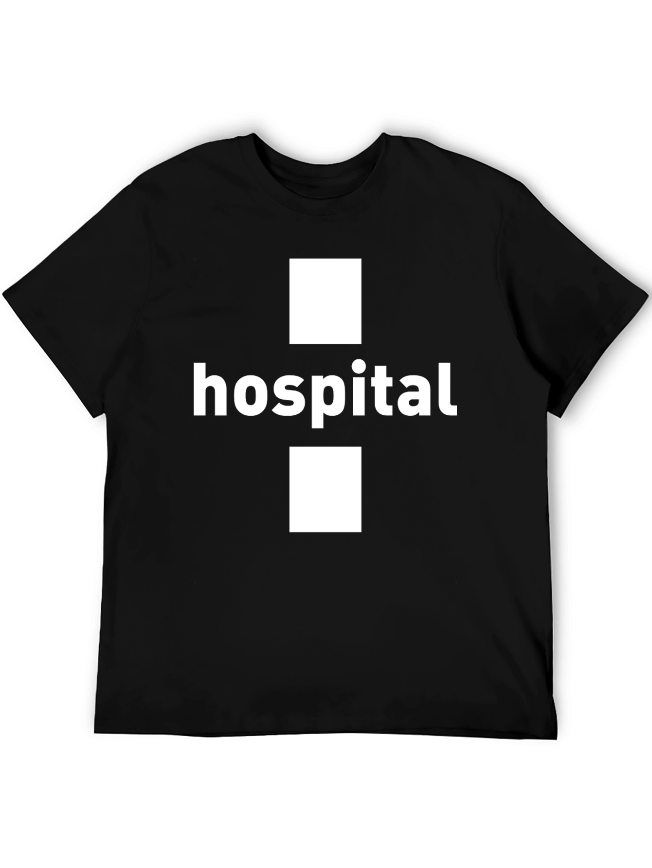 Black Hospital Plus T-Shirt - Classic Design view 5