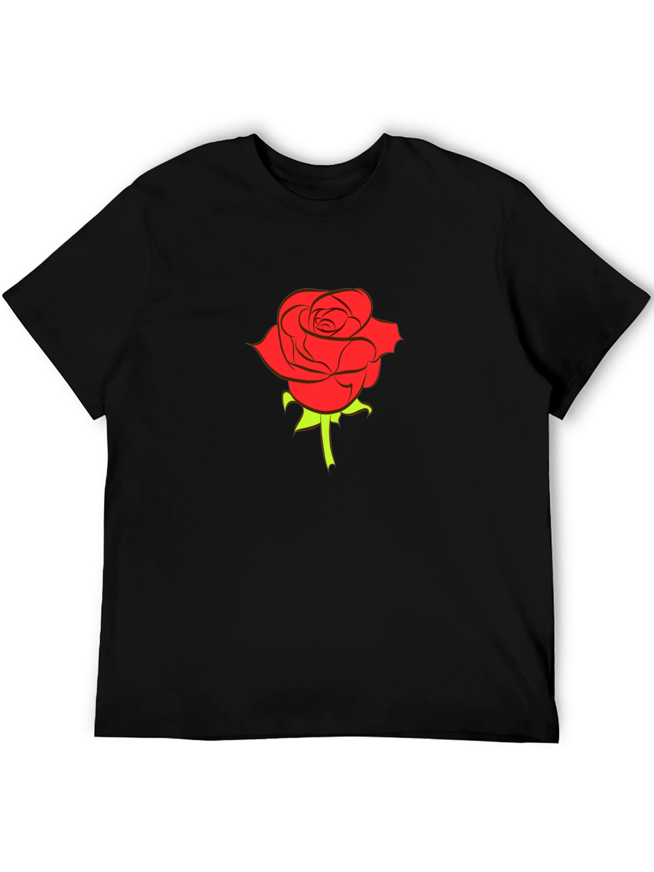 Black Black Rose Graphic Tee - Stylish Menswear view 5