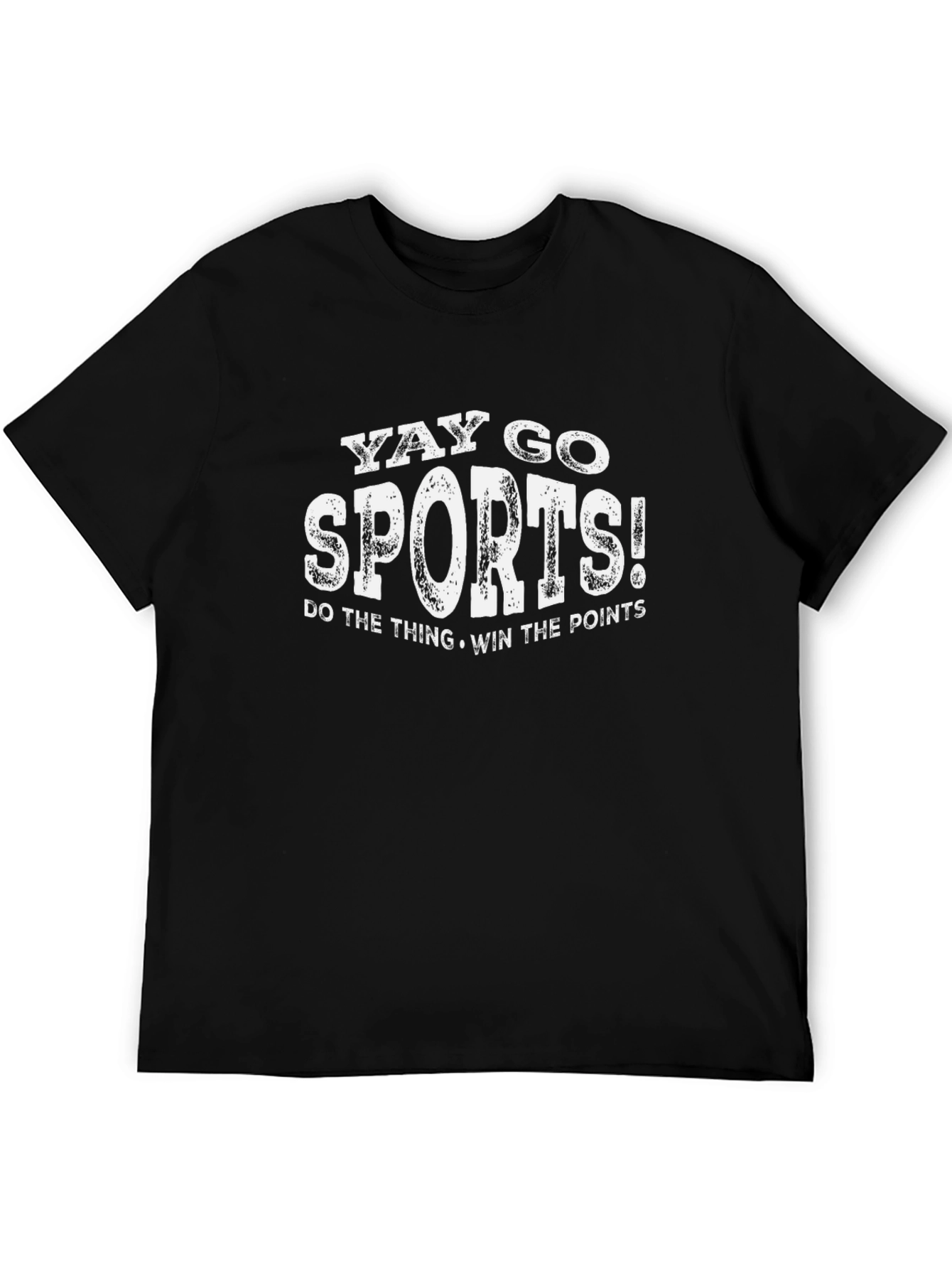 Black Yay Go Sports! Black Graphic T-Shirt view 5