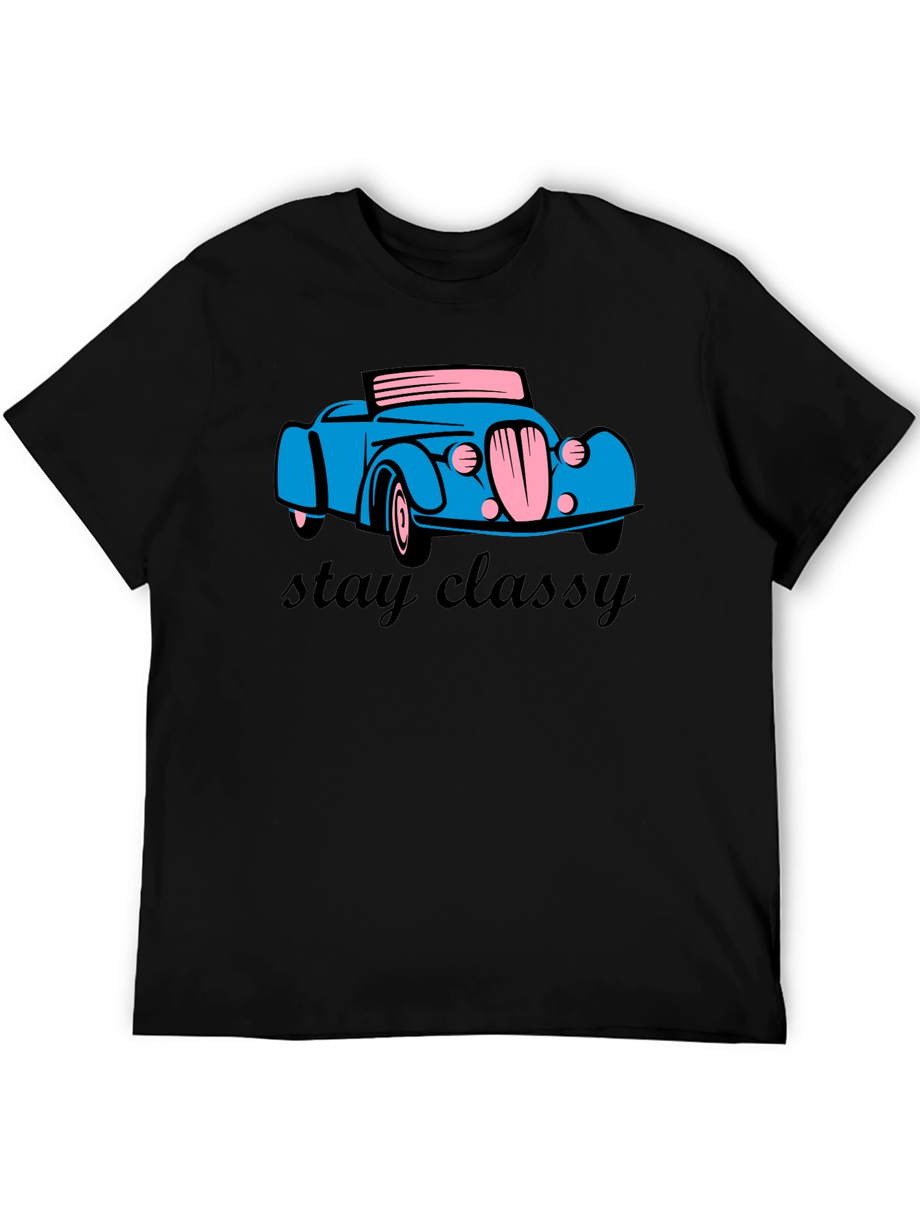 Black Stay Classy Car T-Shirt - Classic Retro Design view 5