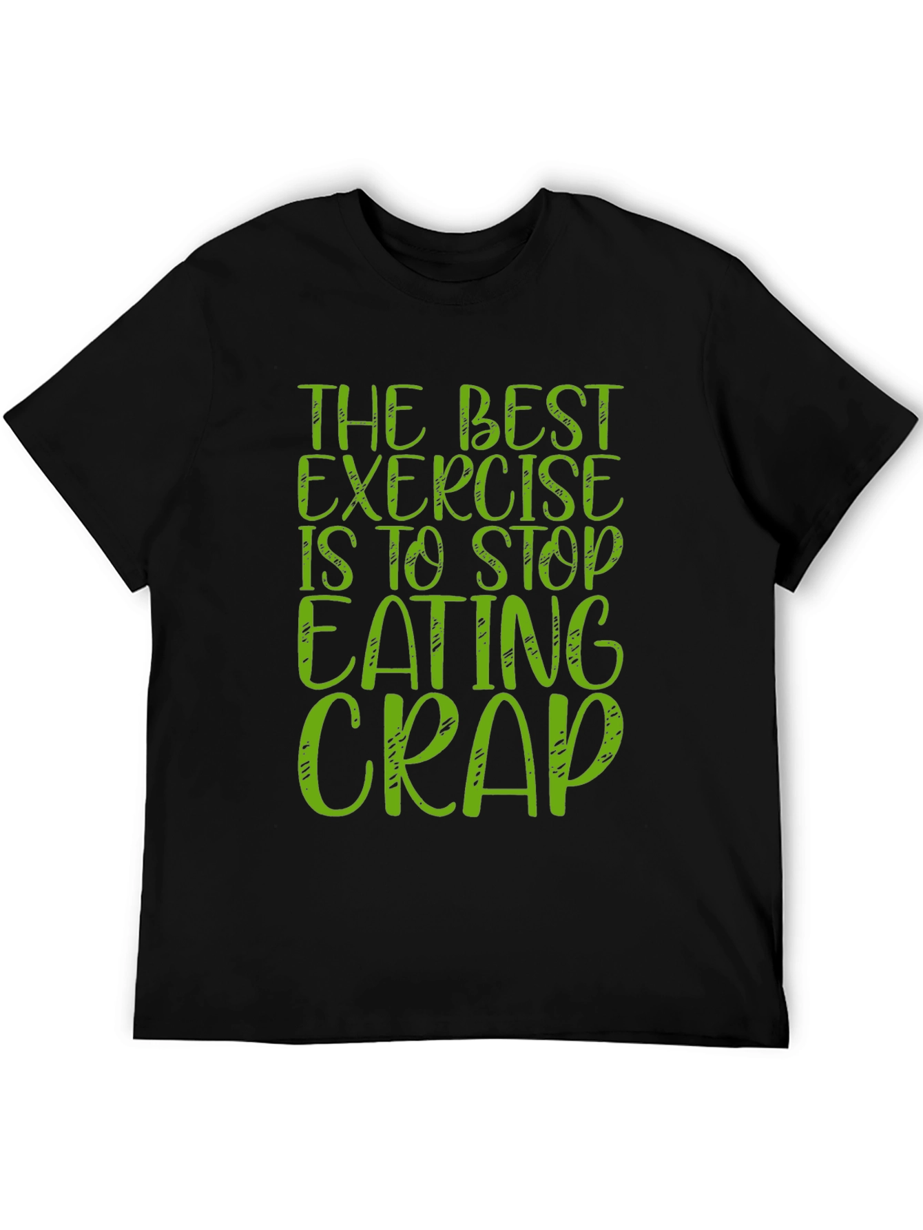 Black Funny Exercise T-Shirt Stop Eating Crap view 5