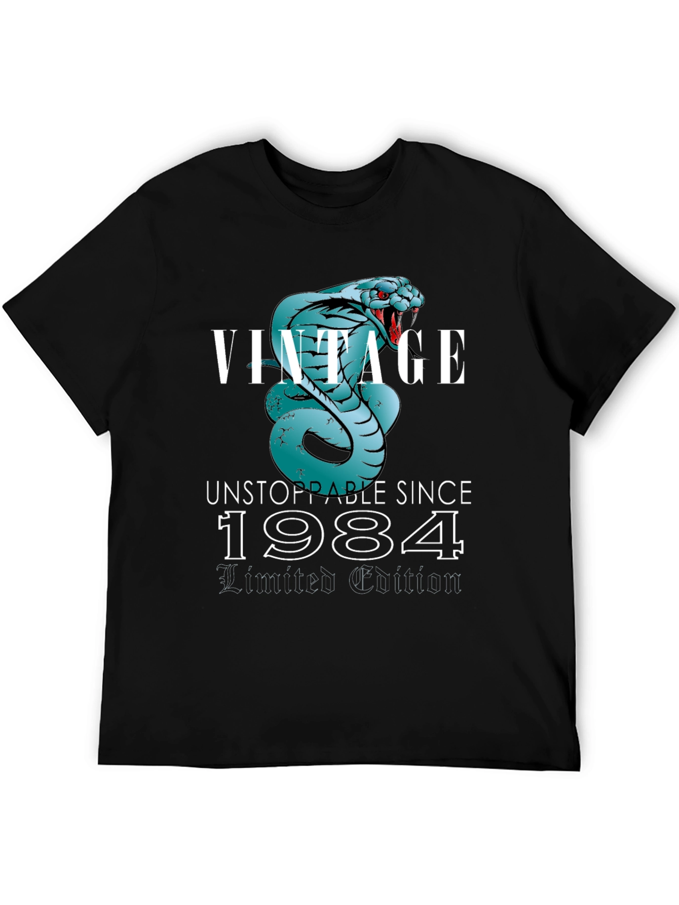 Black Vintage 1984 Limited Edition Snake T-Shirt view 5