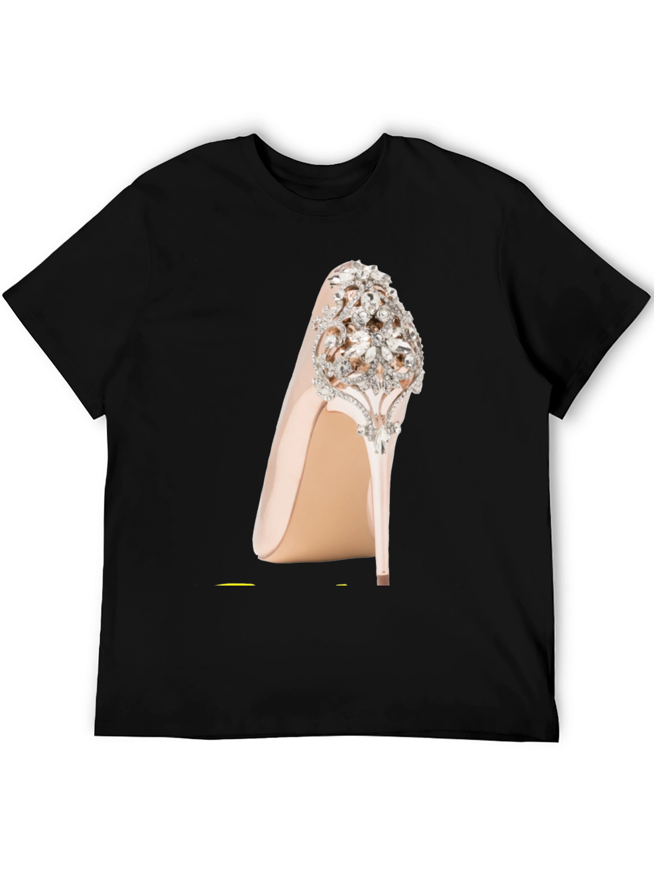 Black Rhinestone High Heel Graphic Tee view 5