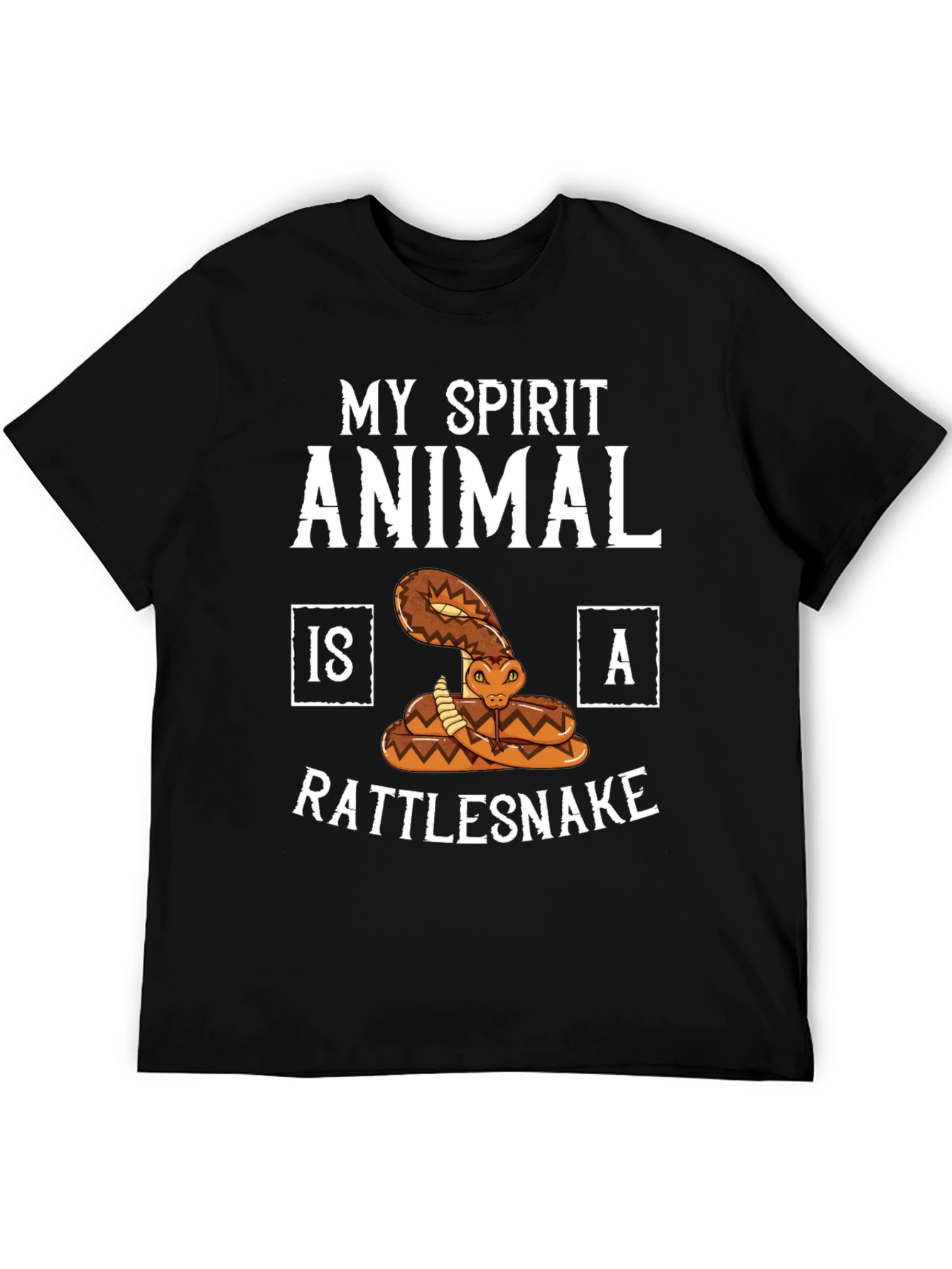 Black Rattlesnake Spirit Animal Graphic T-Shirt view 5