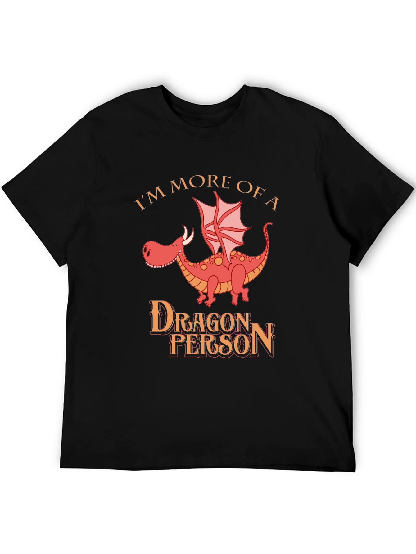 Black Dragon Person T-Shirt: Funny Dragon Lover Tee view 5