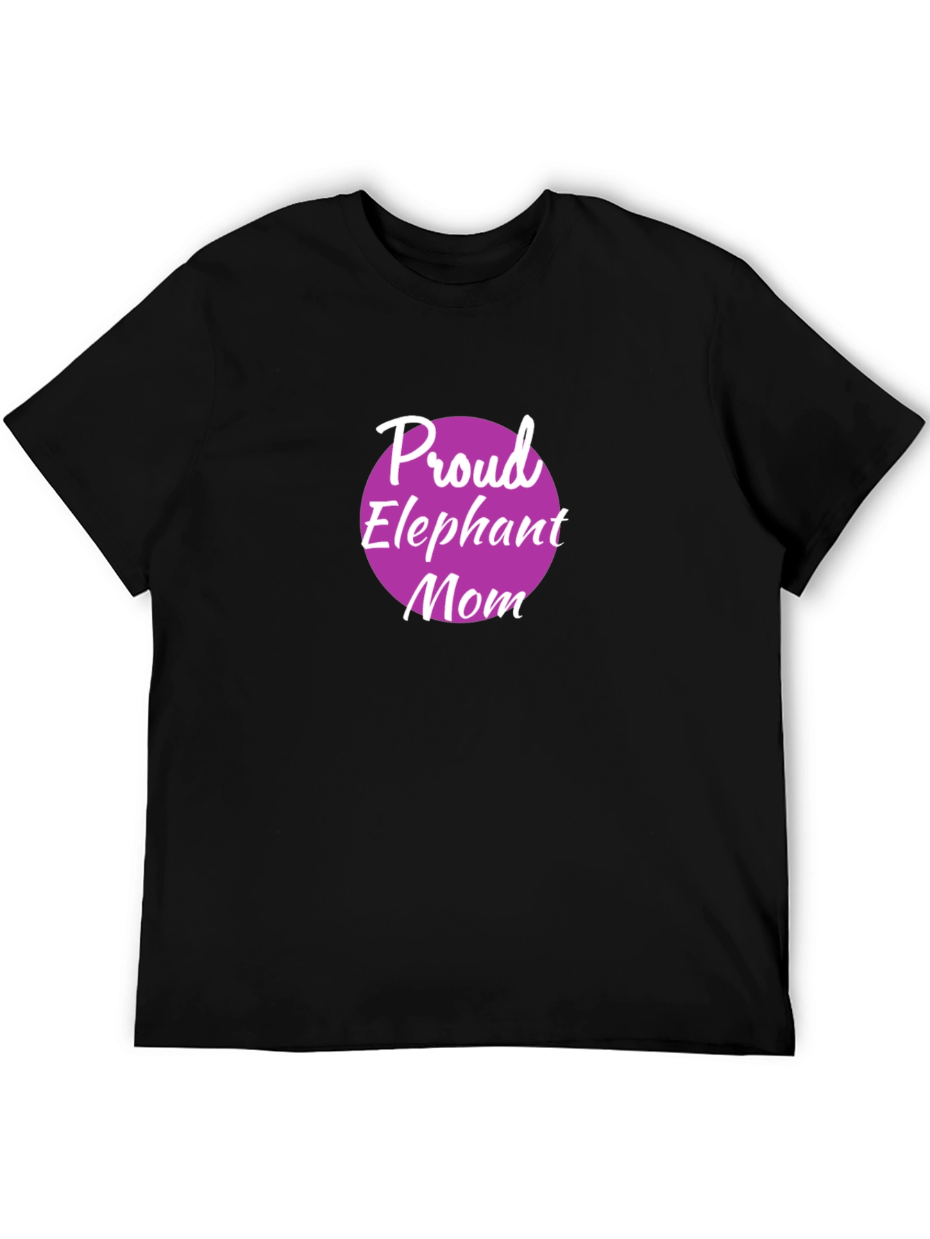 Black Proud Elephant Mom Graphic Tee - Black view 5