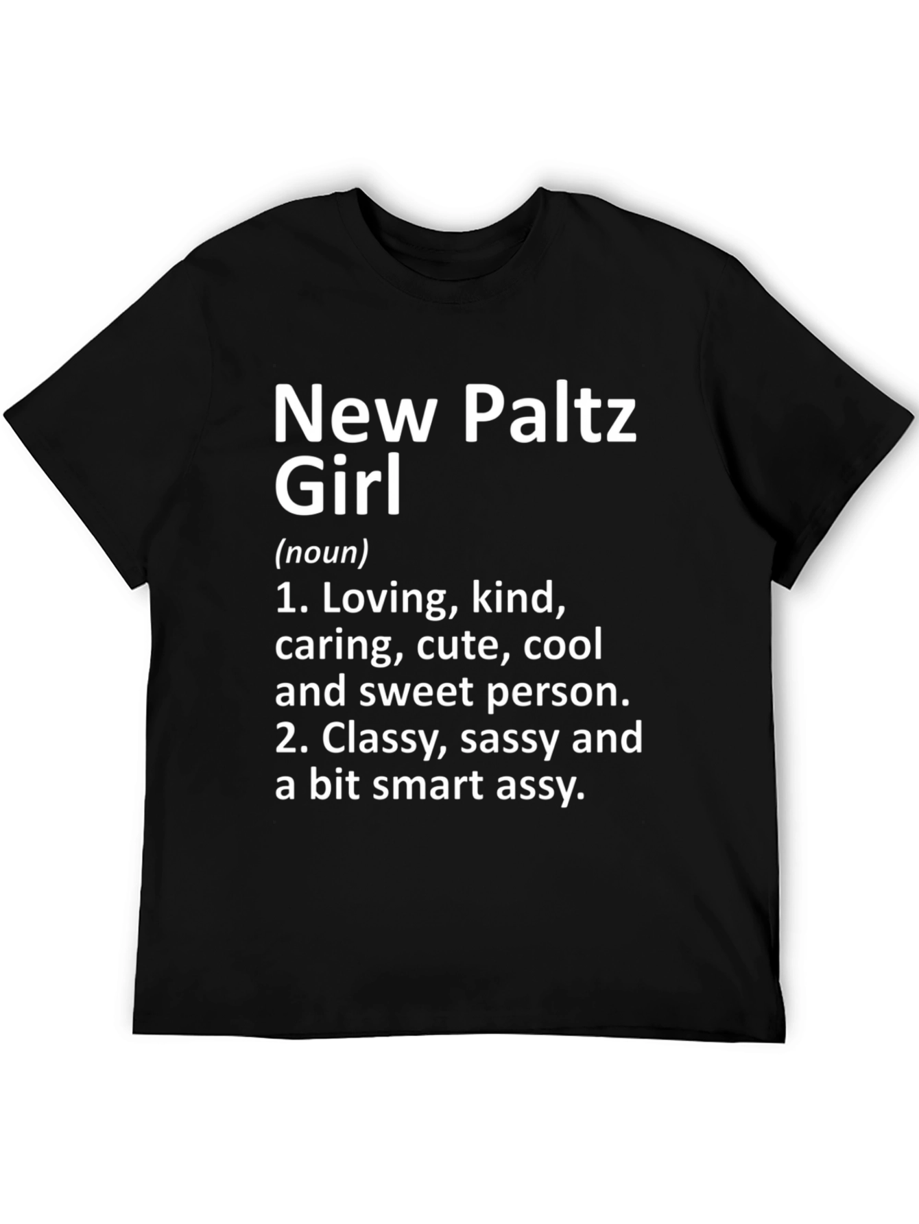 Black New Paltz Girl Definition T-Shirt view 5
