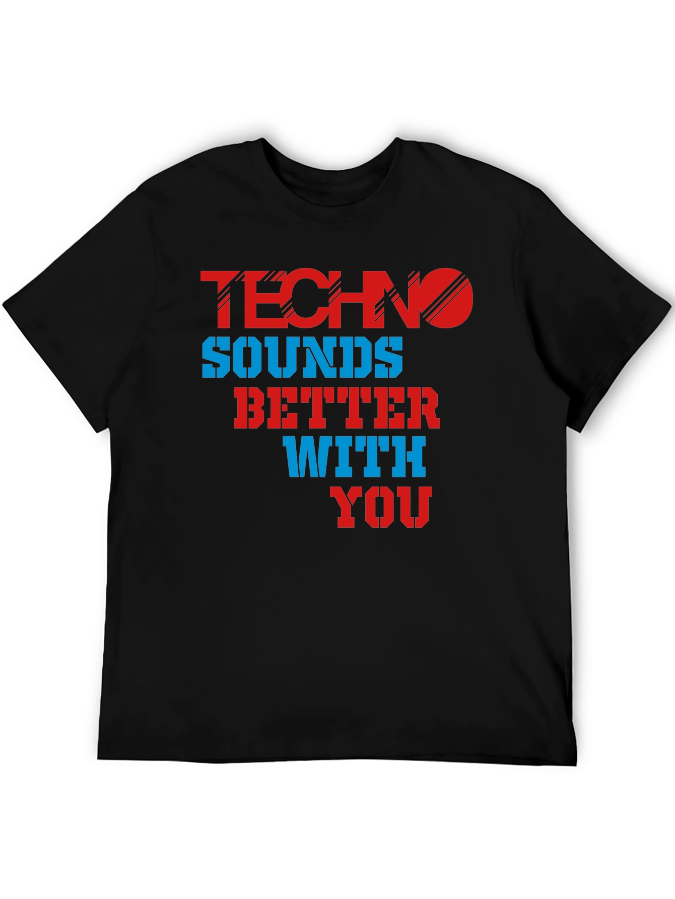 Black Techno Sounds Better With You T-Shirt view 5