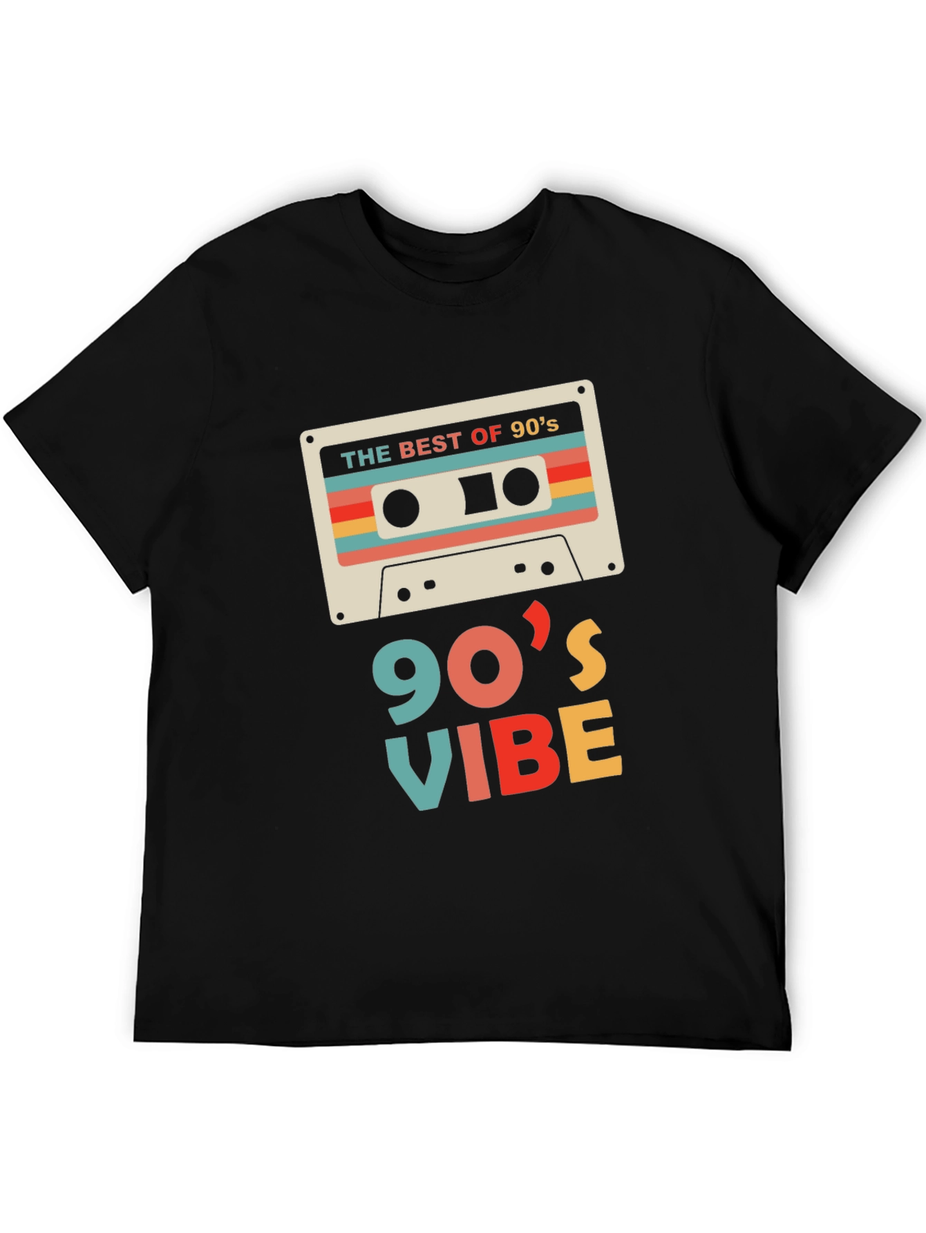 Black Retro 90's Vibe Graphic Tee view 5