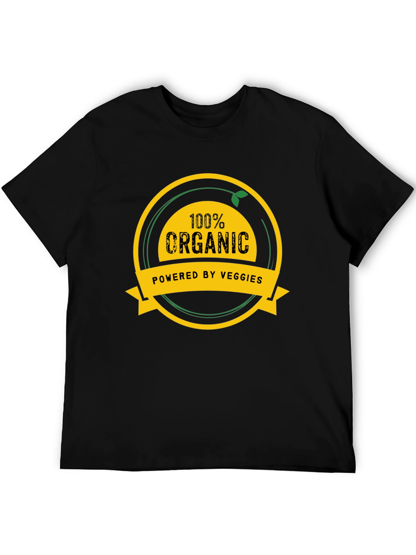 Black 100% Organic Veggie Powered T-Shirt view 5