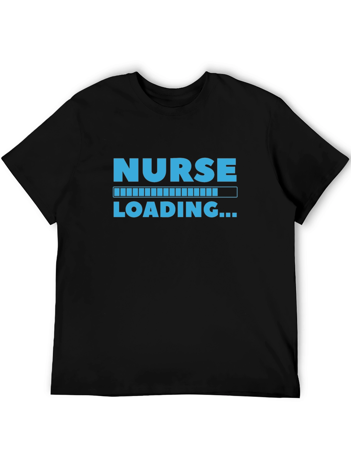 Black Nurse Loading Graphic Tee - Black Cotton Casual Shirt view 5