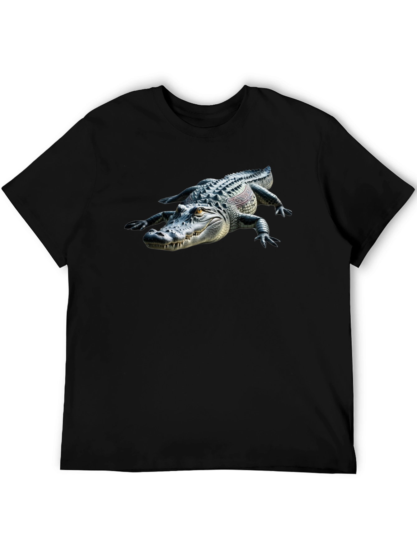 Black Alligator Graphic Black T-Shirt view 5
