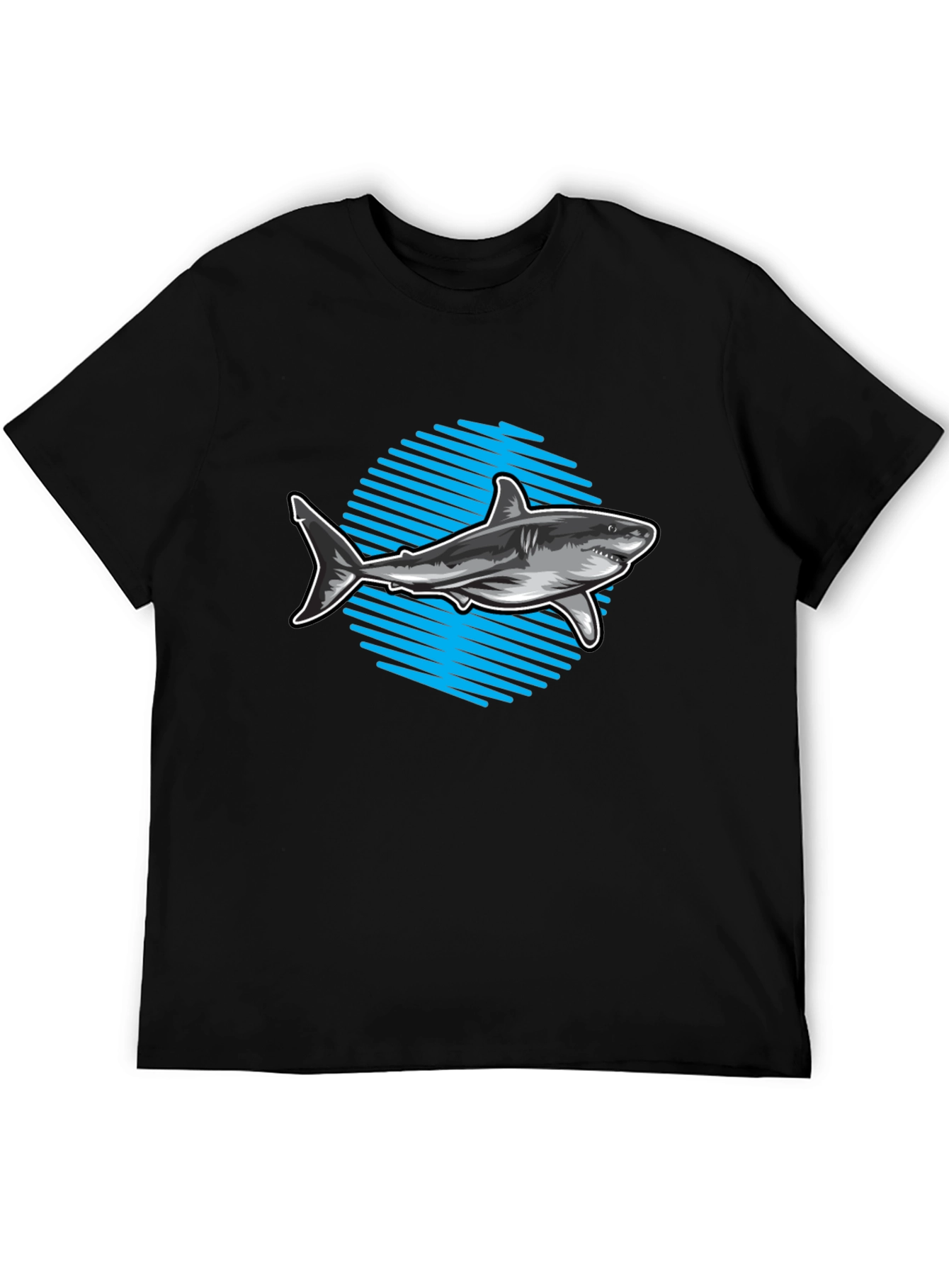 Black Shark Graphic Tee - Men's Black T-Shirt view 5