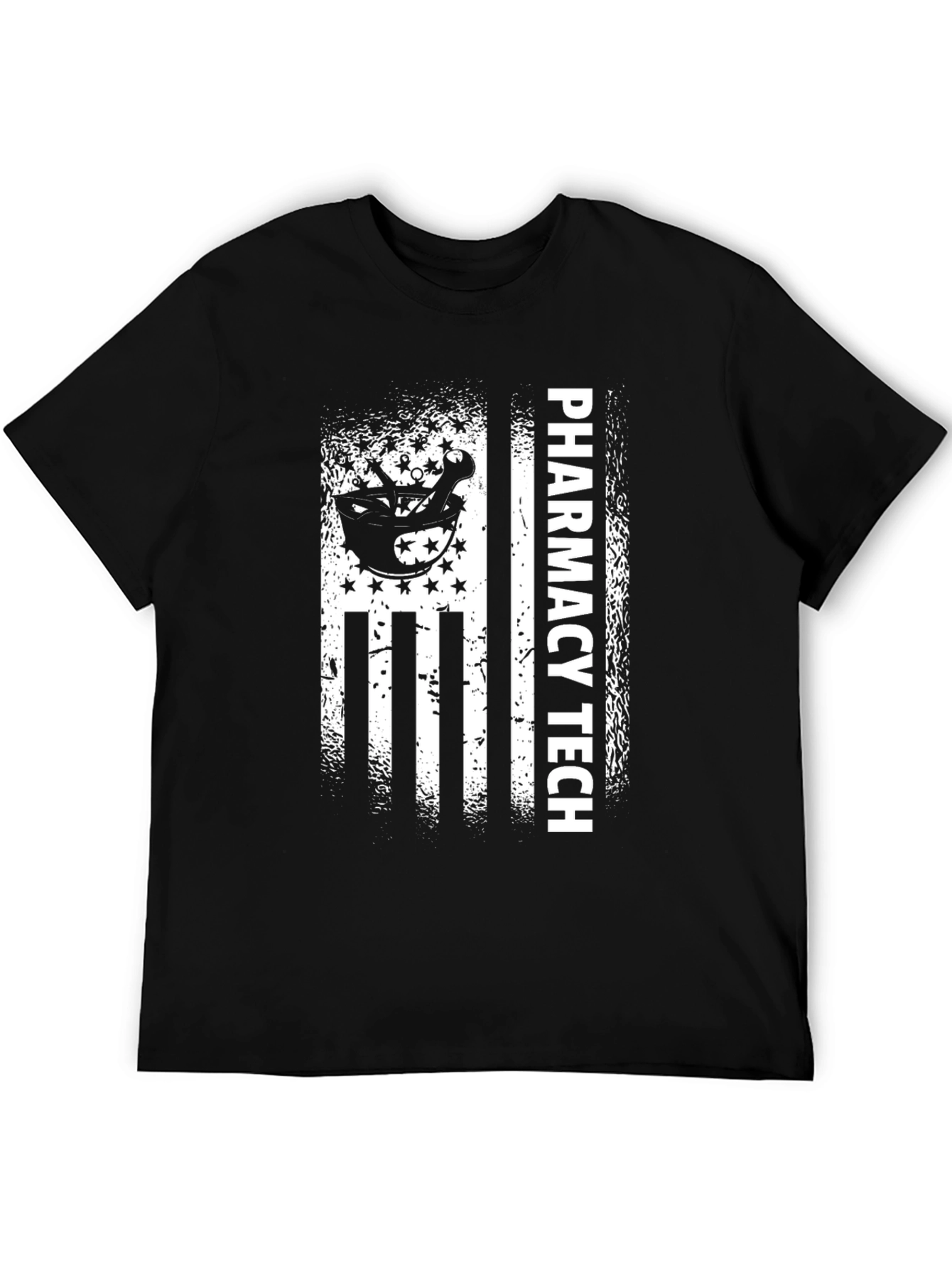 Black Pharmacy Tech Flag T-Shirt view 5
