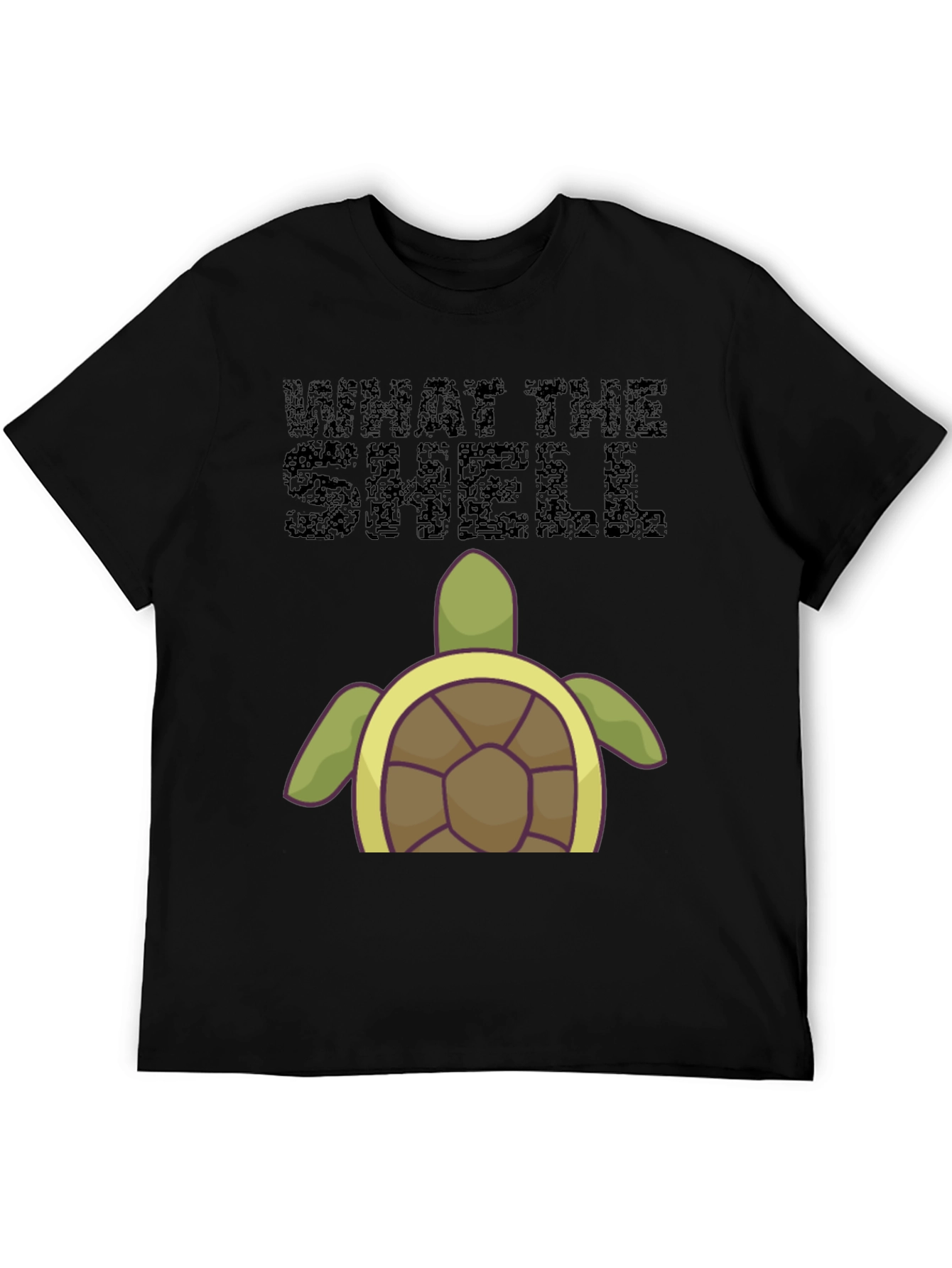 Black What the Shell Turtle T-Shirt view 5